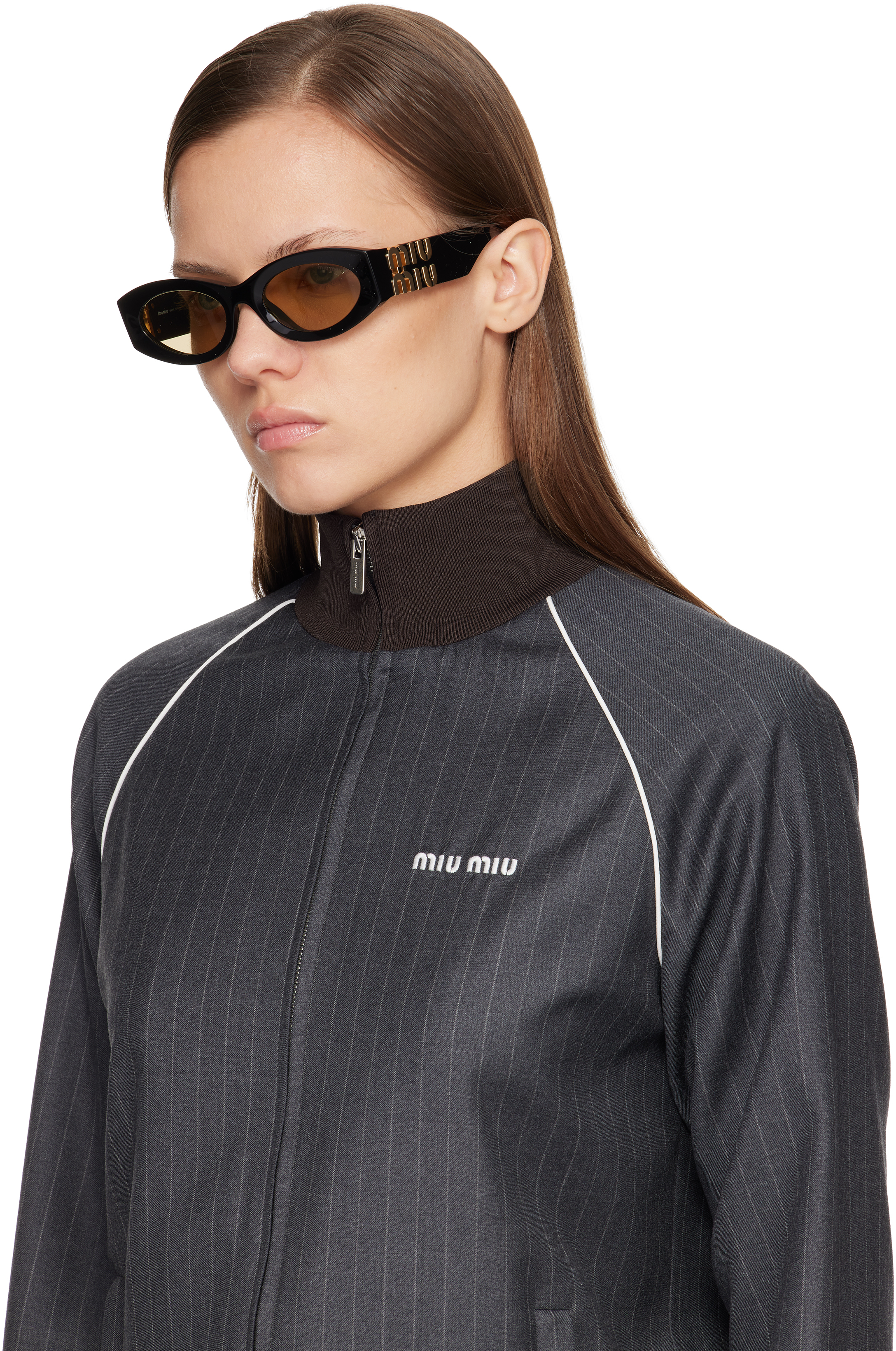 Miu Miu Black Miu Glimpse Sunglasses