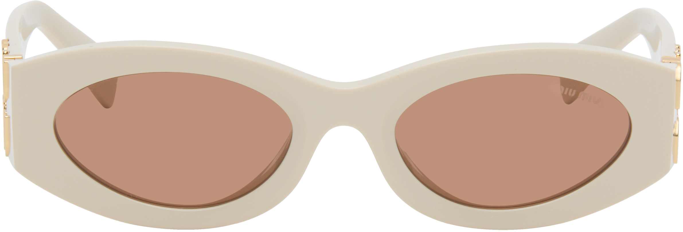 Miu Miu Off-white Miu Glimpse Sunglasses