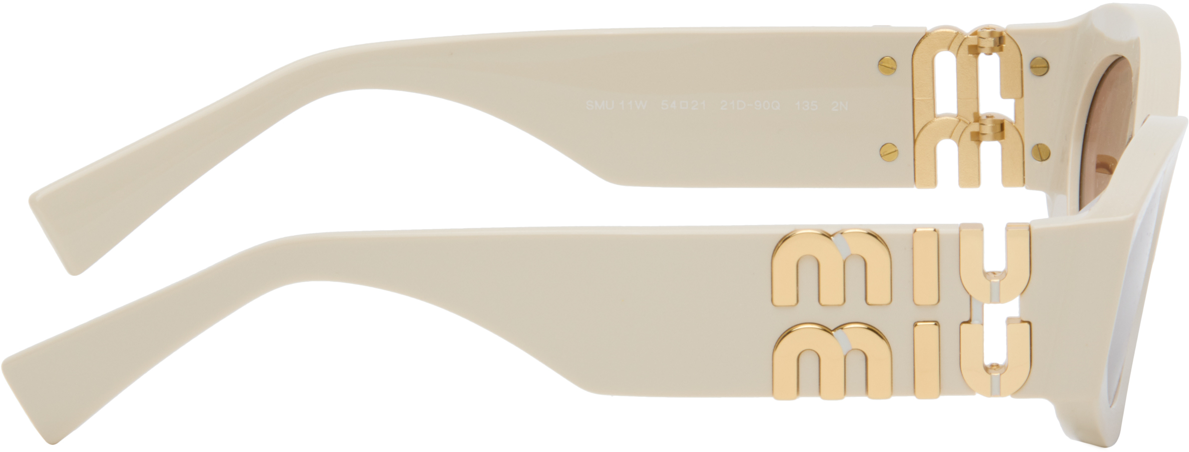 Miu Miu Off-white Miu Glimpse Sunglasses