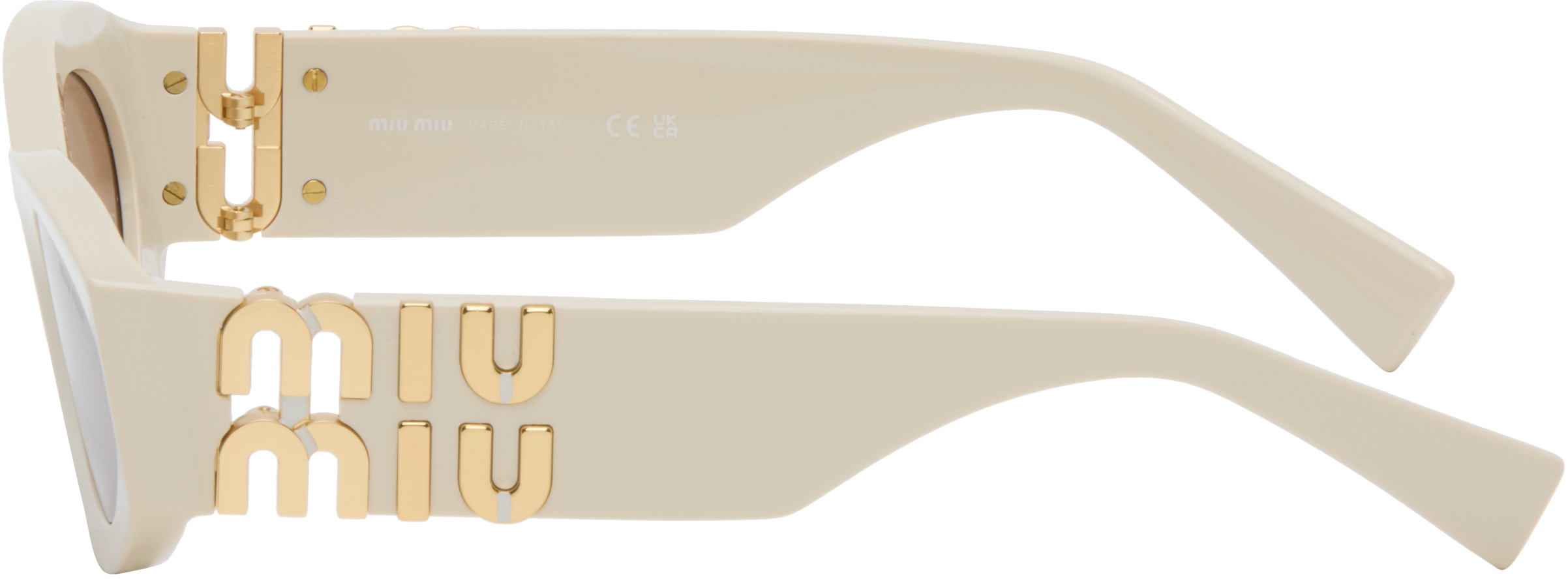 Miu Miu Off-white Miu Glimpse Sunglasses