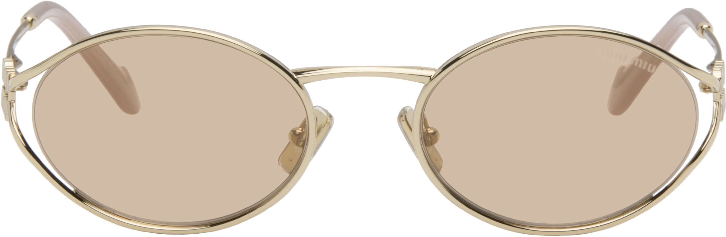 Miu Miu 0mu 52ys Sunglasses In Brown