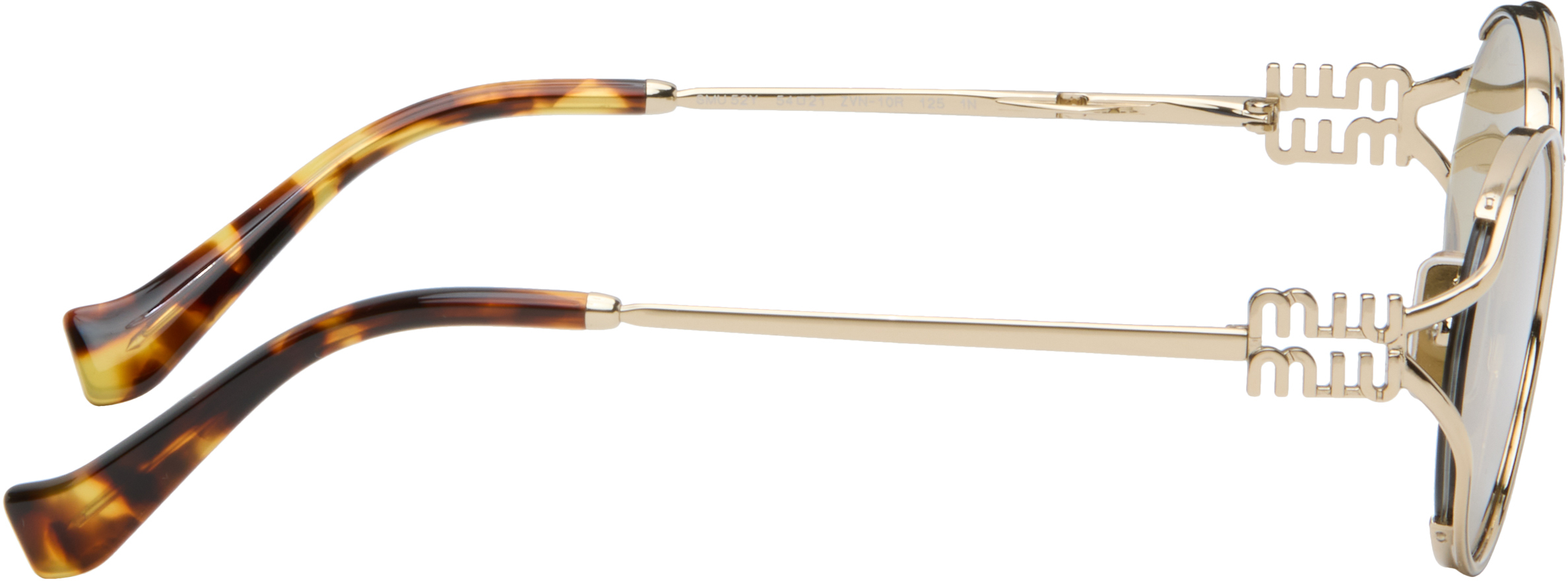 Miu Miu Gold '' Sunglasses In Gold