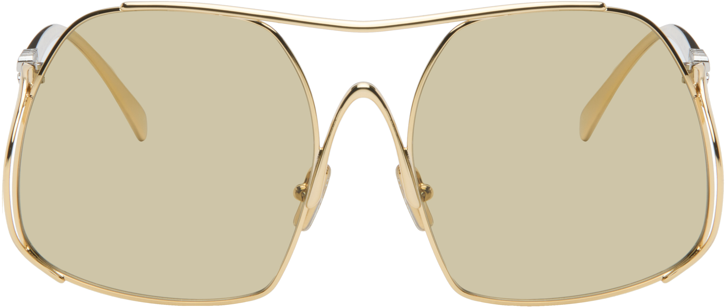 Miu Miu Gold Miu Ombre Sunglasses