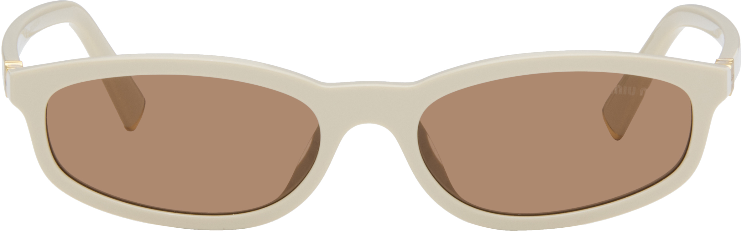 Miu Miu Off-white Miu Regard Sunglasses