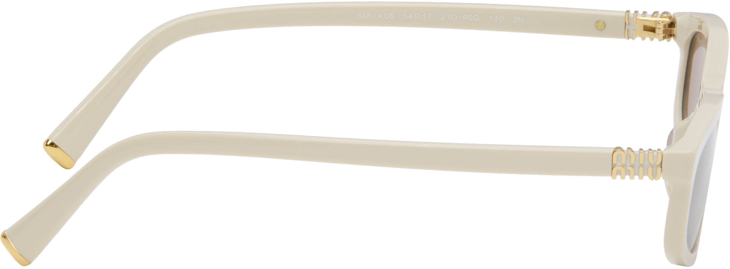 Miu Miu Off-white Miu Regard Sunglasses