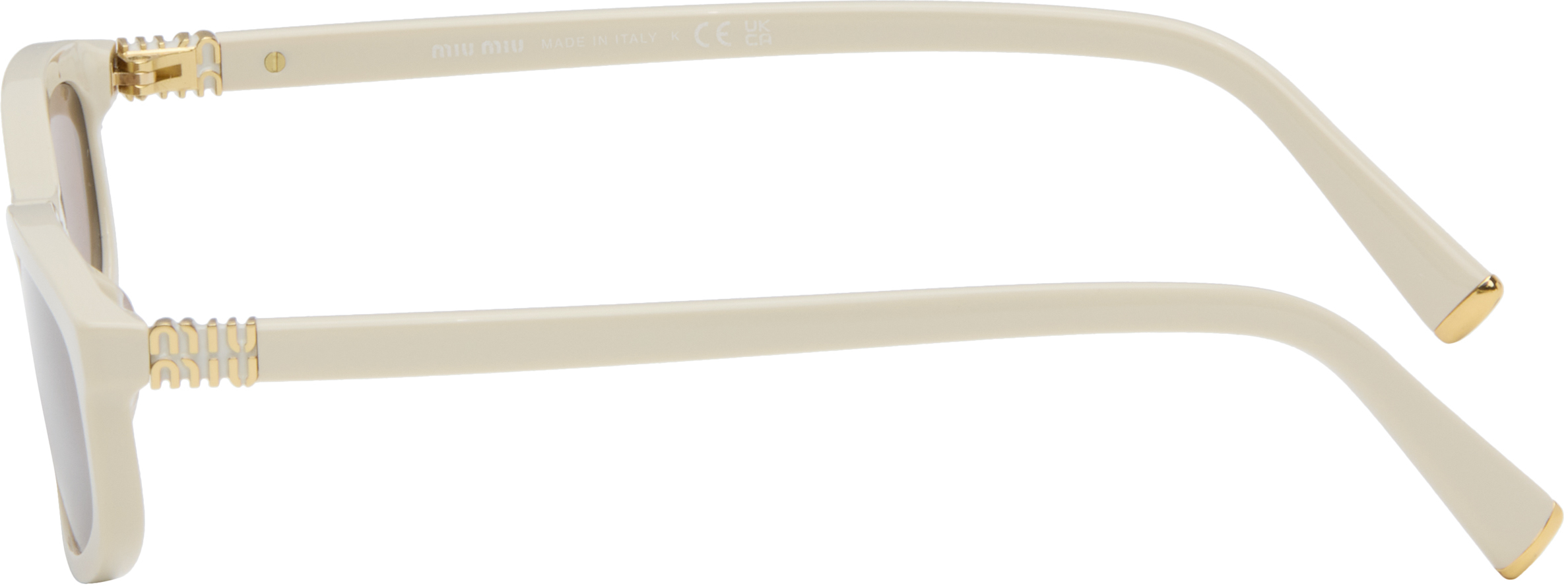 Miu Miu Off-white Miu Regard Sunglasses