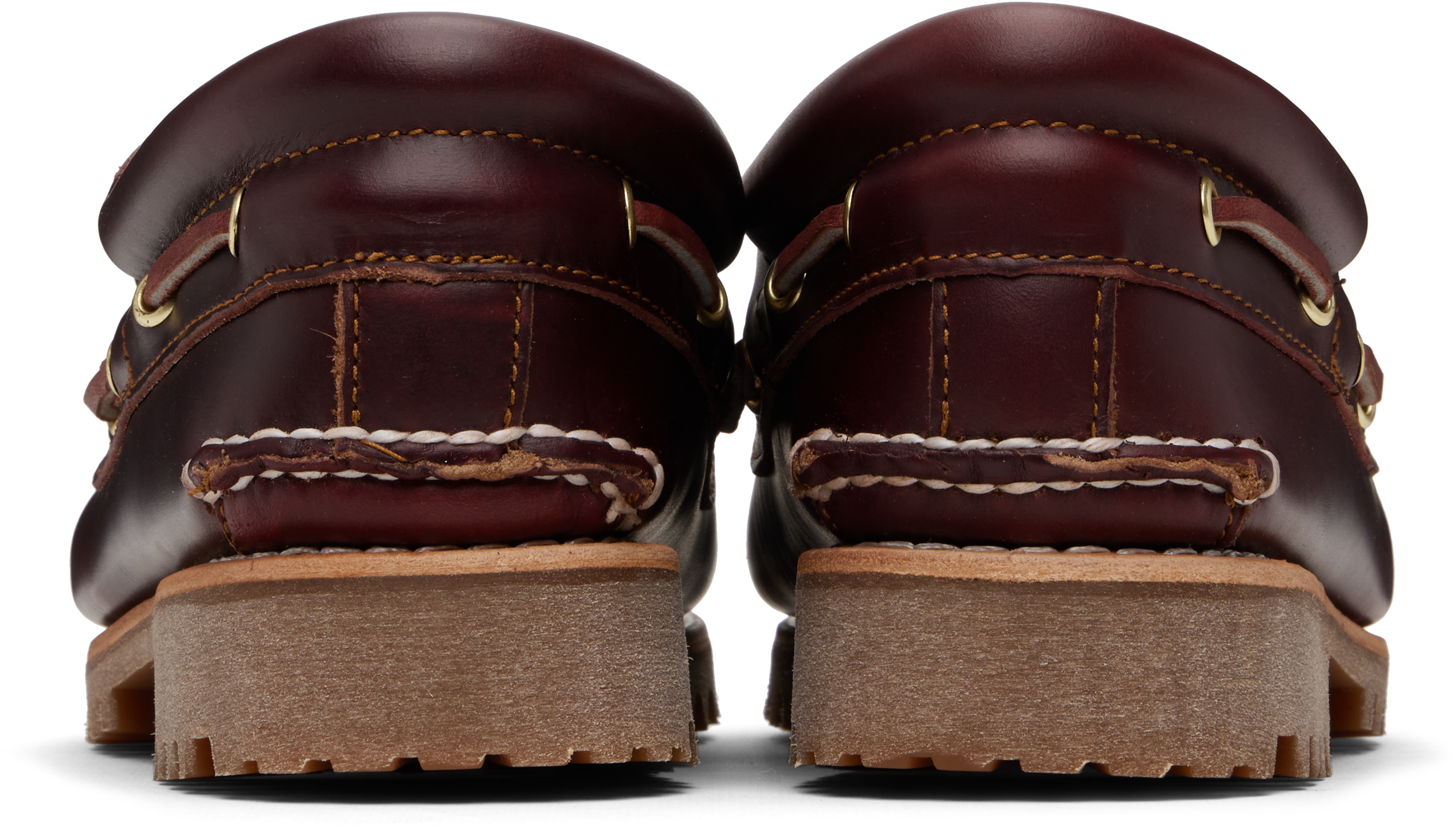 Timberland Authentic Brown Loafers With Embossed Logo On The Side In Leather Man