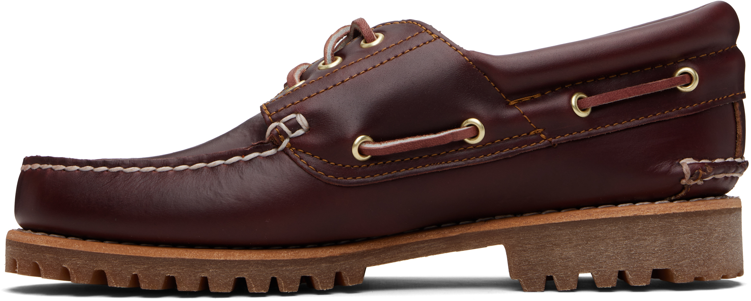 Timberland Authentic Brown Loafers With Embossed Logo On The Side In Leather Man