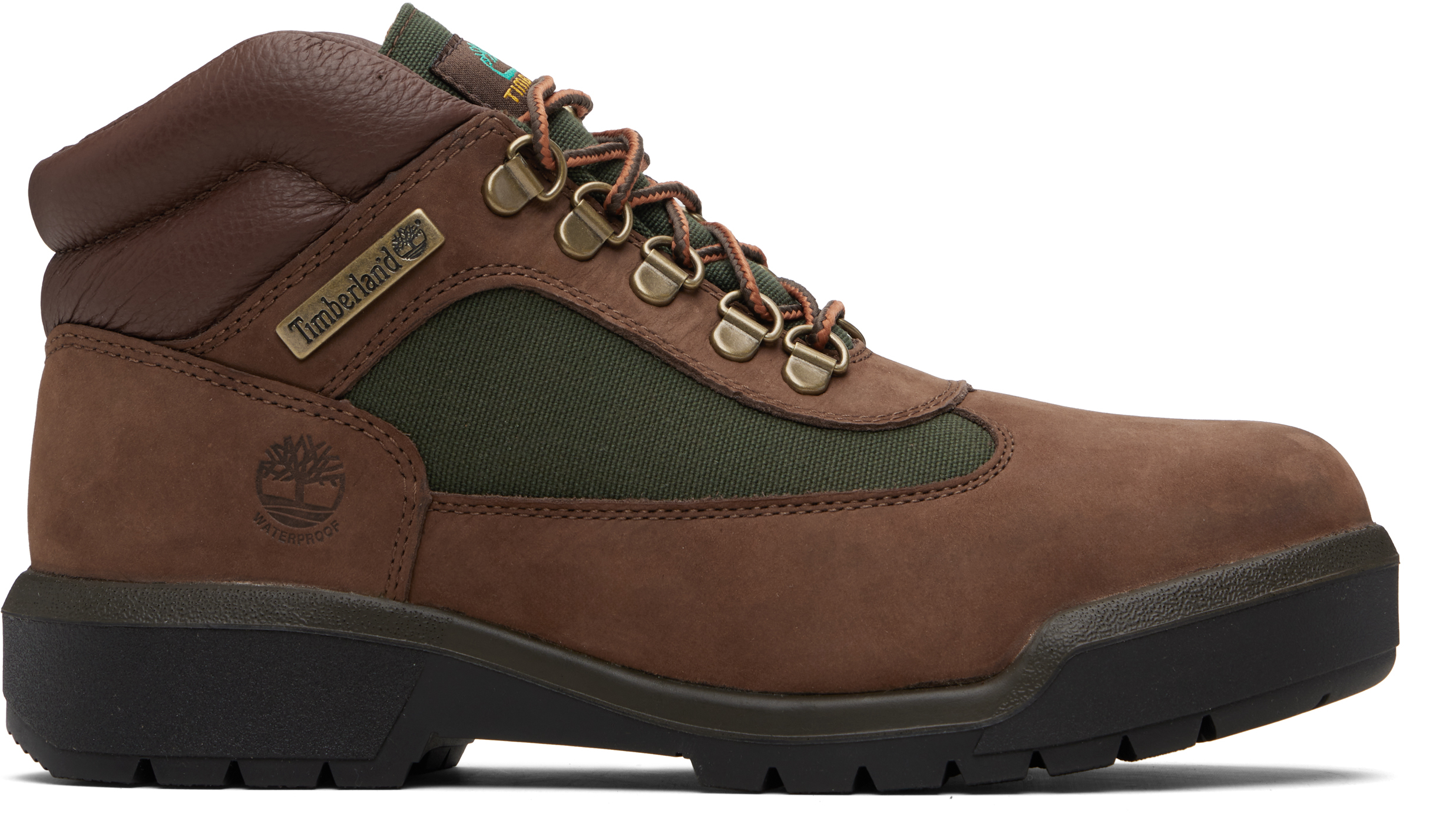 Timberland: Tan & Khaki Waterproof Field Boots | SSENSE