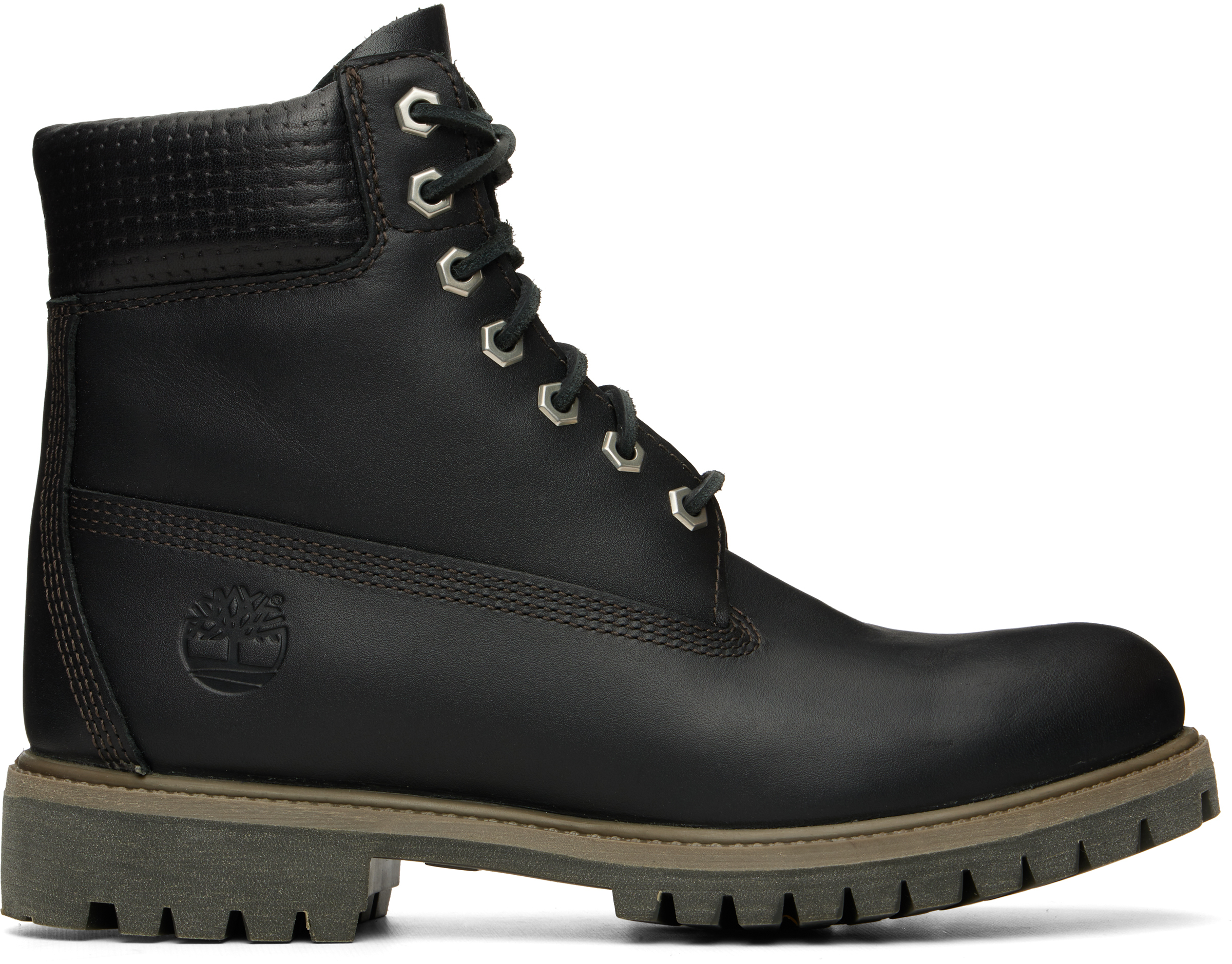 Timberland: Black 'Timberland Premium' 6-Inch Waterproof Boots