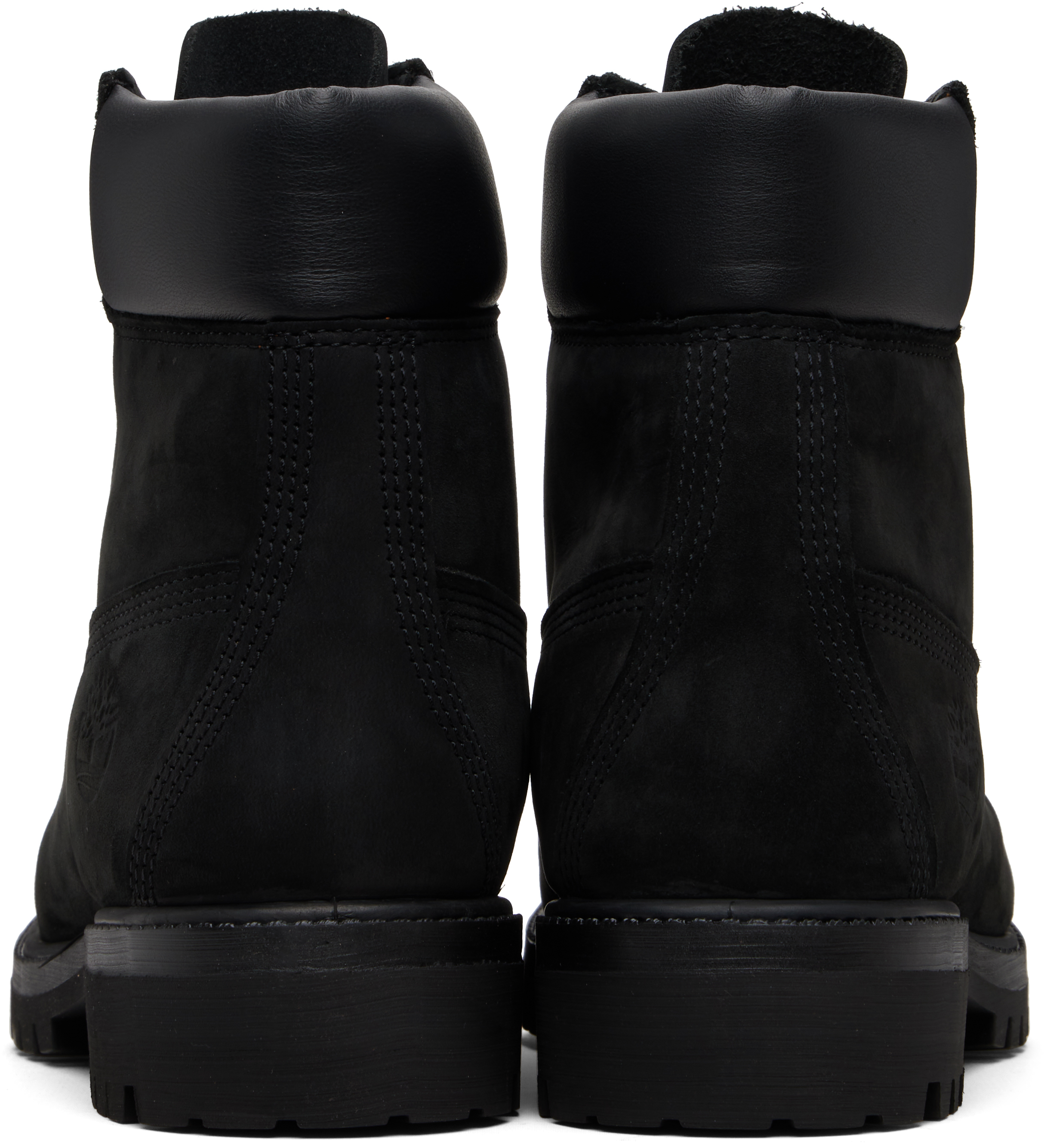 Timberland Brlack Water-proof Boots With Logo Plate In Black