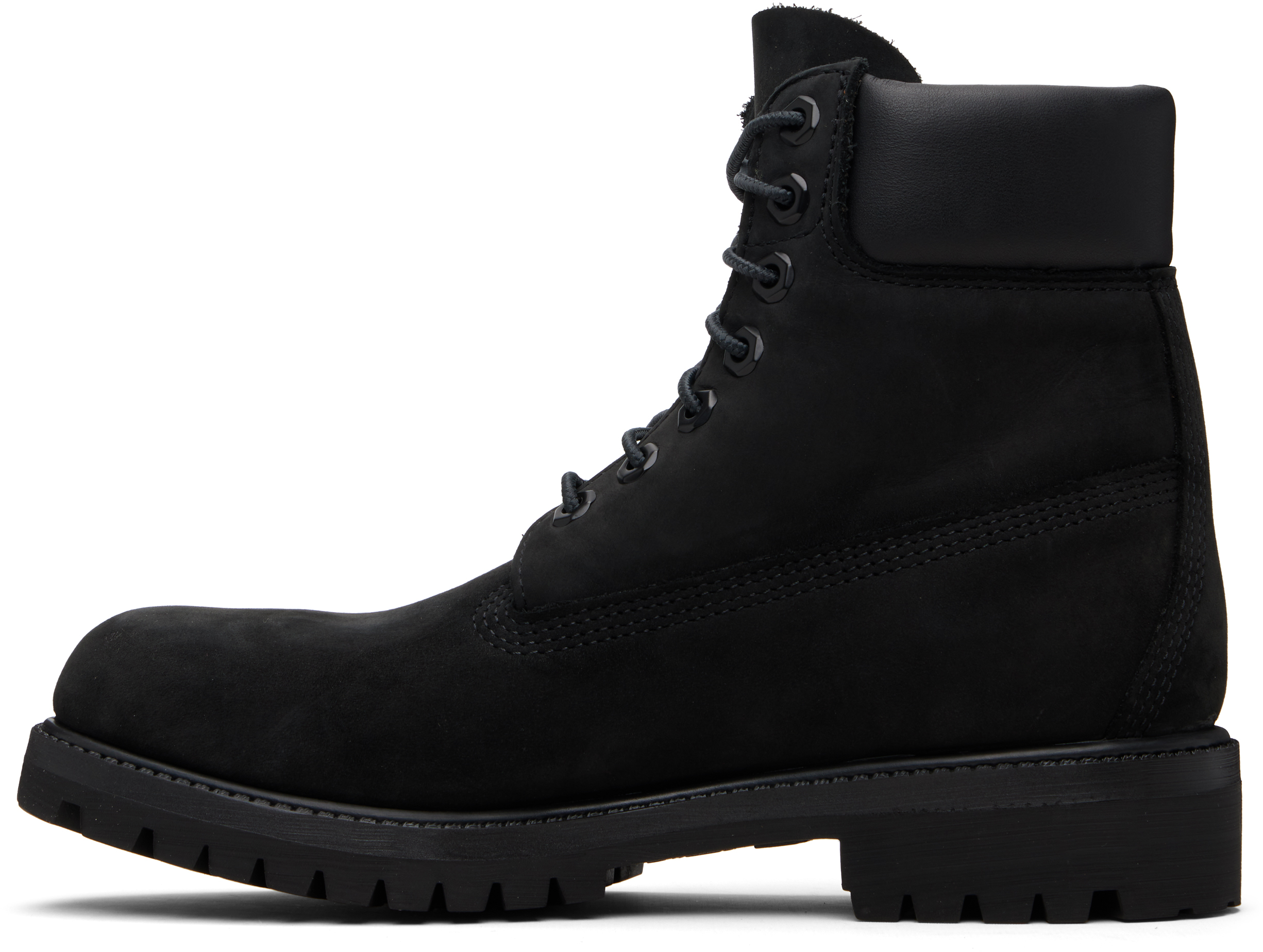 Timberland Brlack Water-proof Boots With Logo Plate In Black