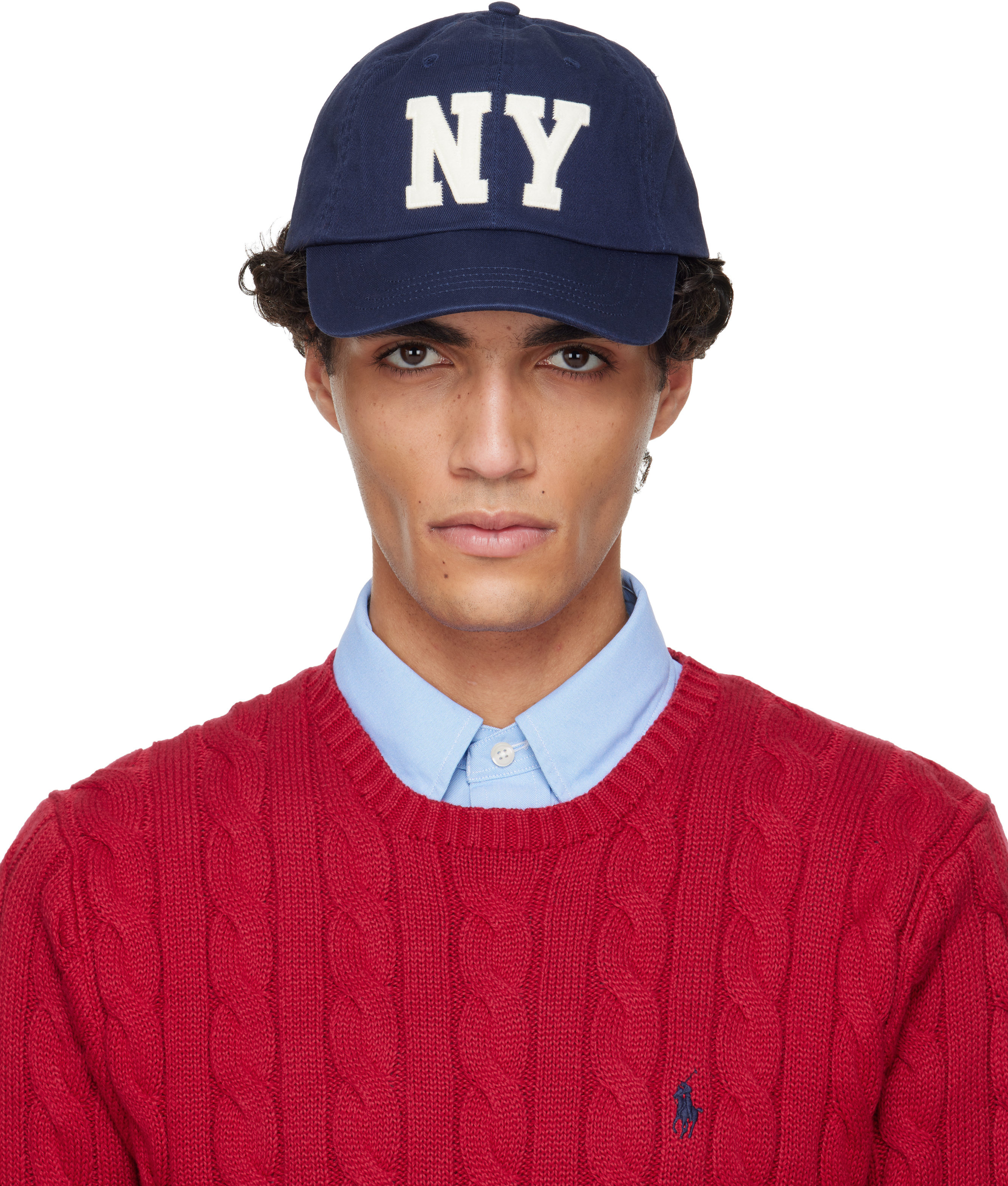 Polo Ralph Laurenのネイビー NY パッチ ツイル ベースボールキャップ