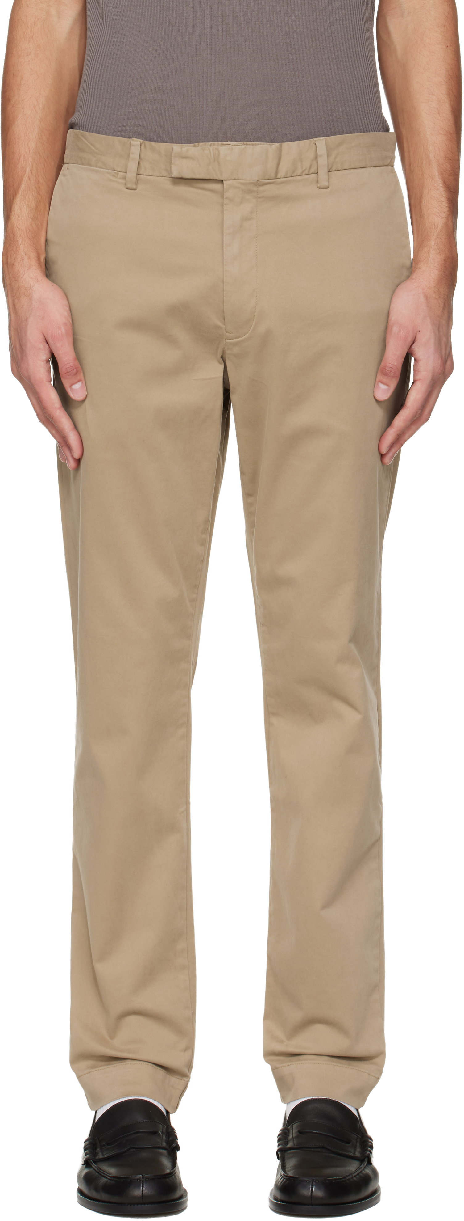 Khaki Jarrett Slim-Fit Sateen Trousers by Polo Ralph Lauren on Sale