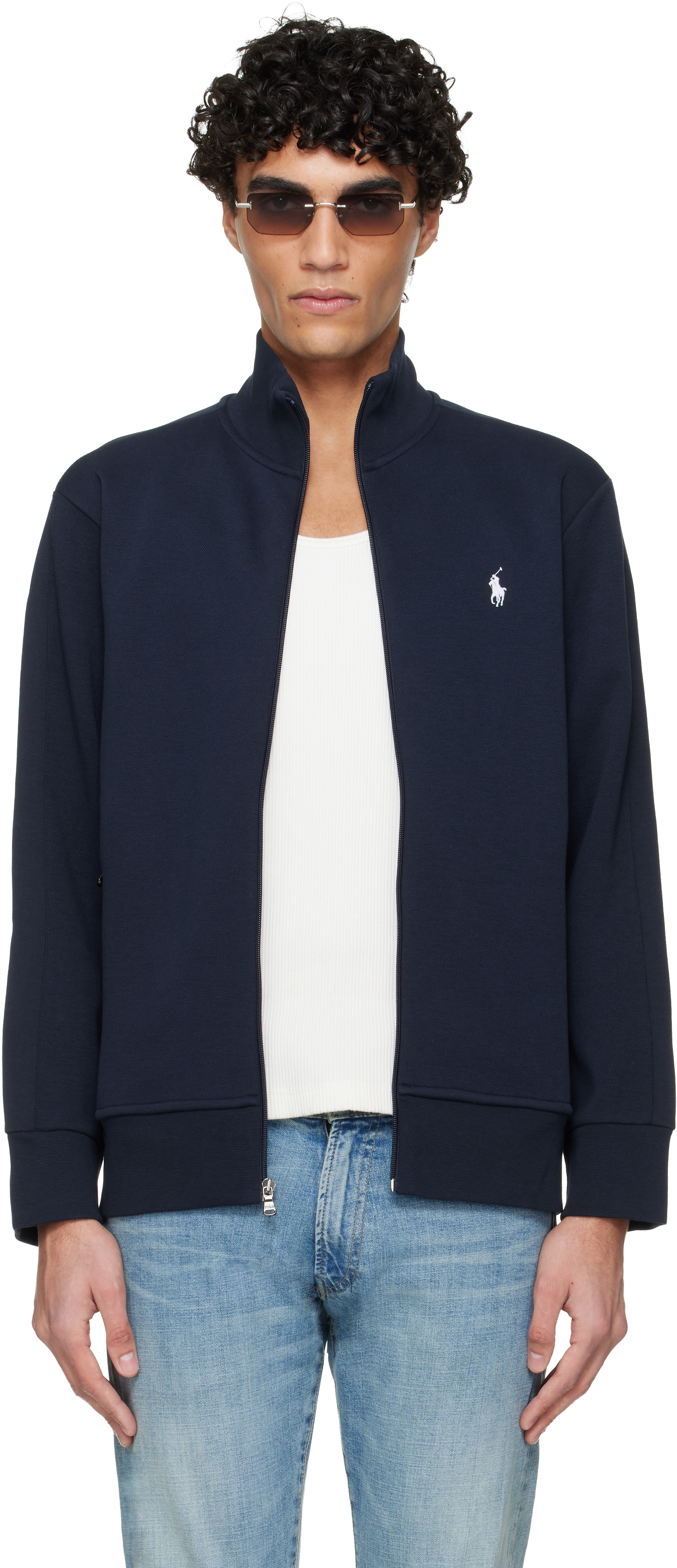 Polo Ralph Laurenのネイビー ダブルニット ジャケットがセール中