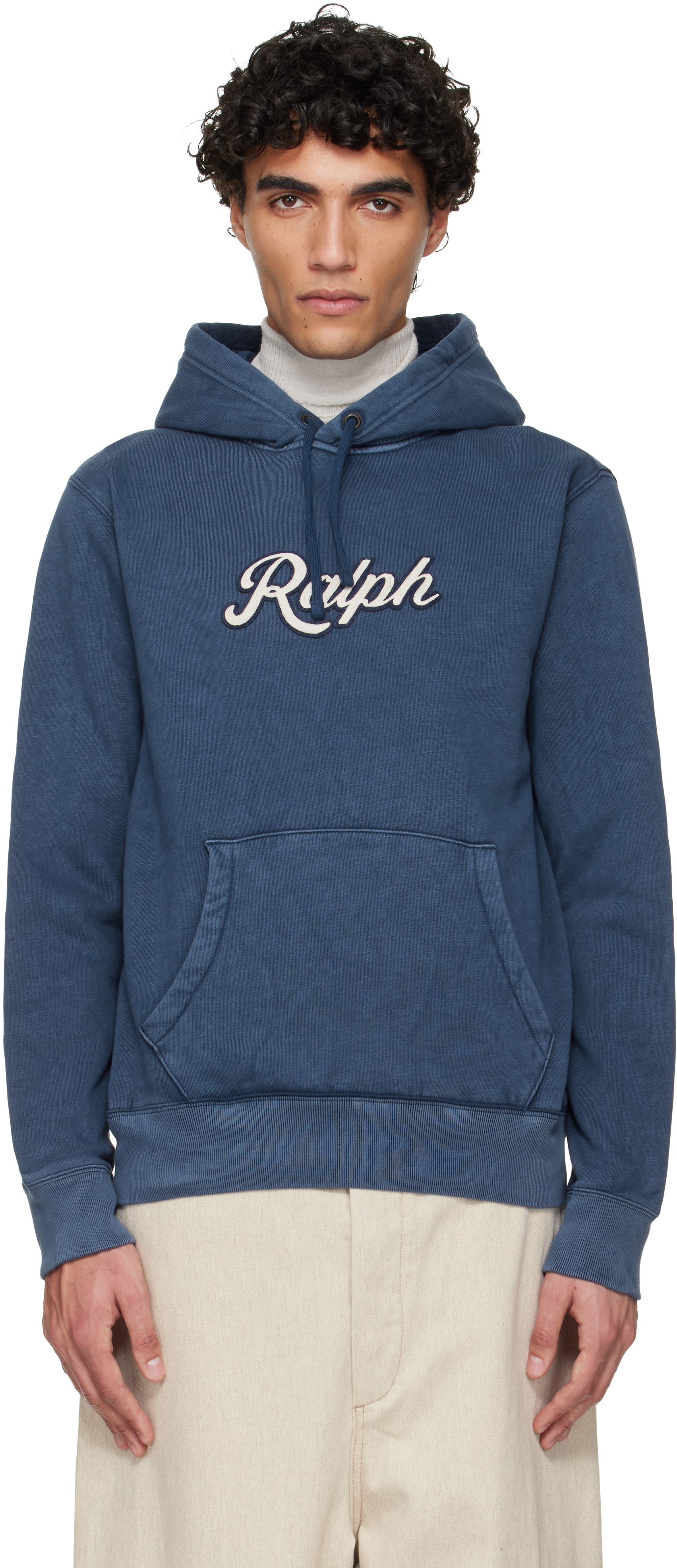 Polo Ralph Lauren: ネイビー 'The Ralph' ロゴ フーディ | SSENSE 日本