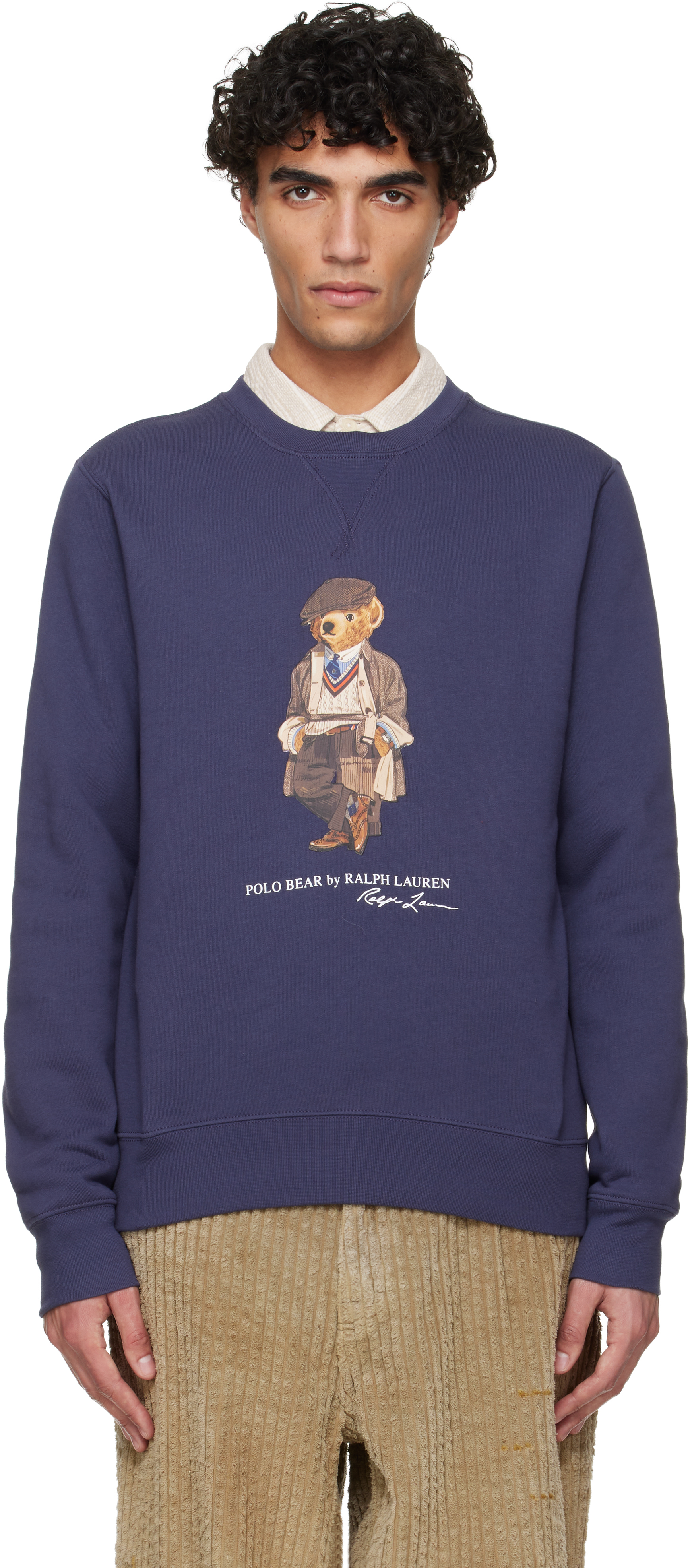 Polo Ralph Laurenのネイビー 'Polo Bear' フリース スウェットシャツ