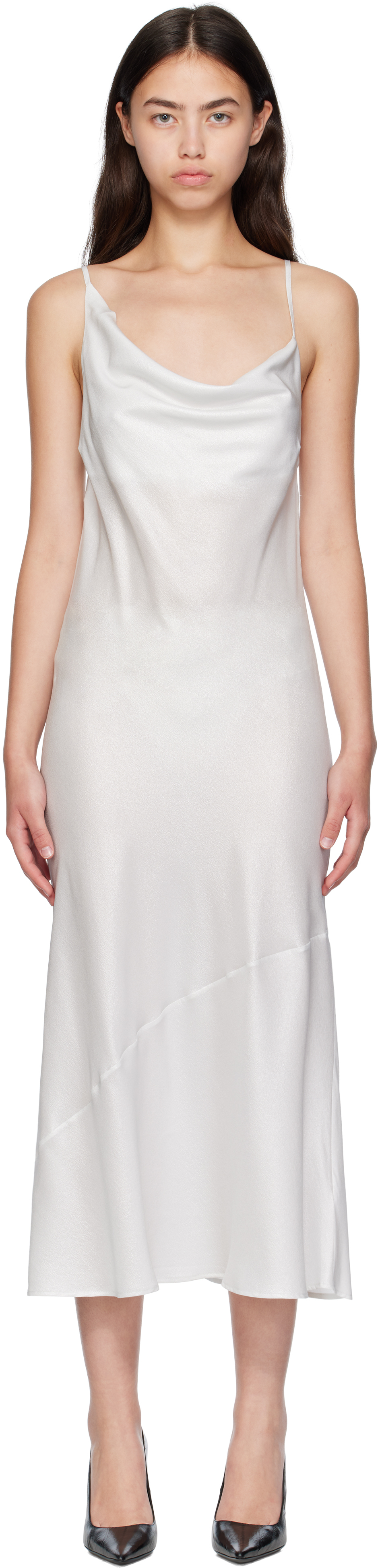 【関税込み】Silk Laundry シルバー Carrie ミディアムドレス Silk Laundry for Women FW25 Collection | SSENSE