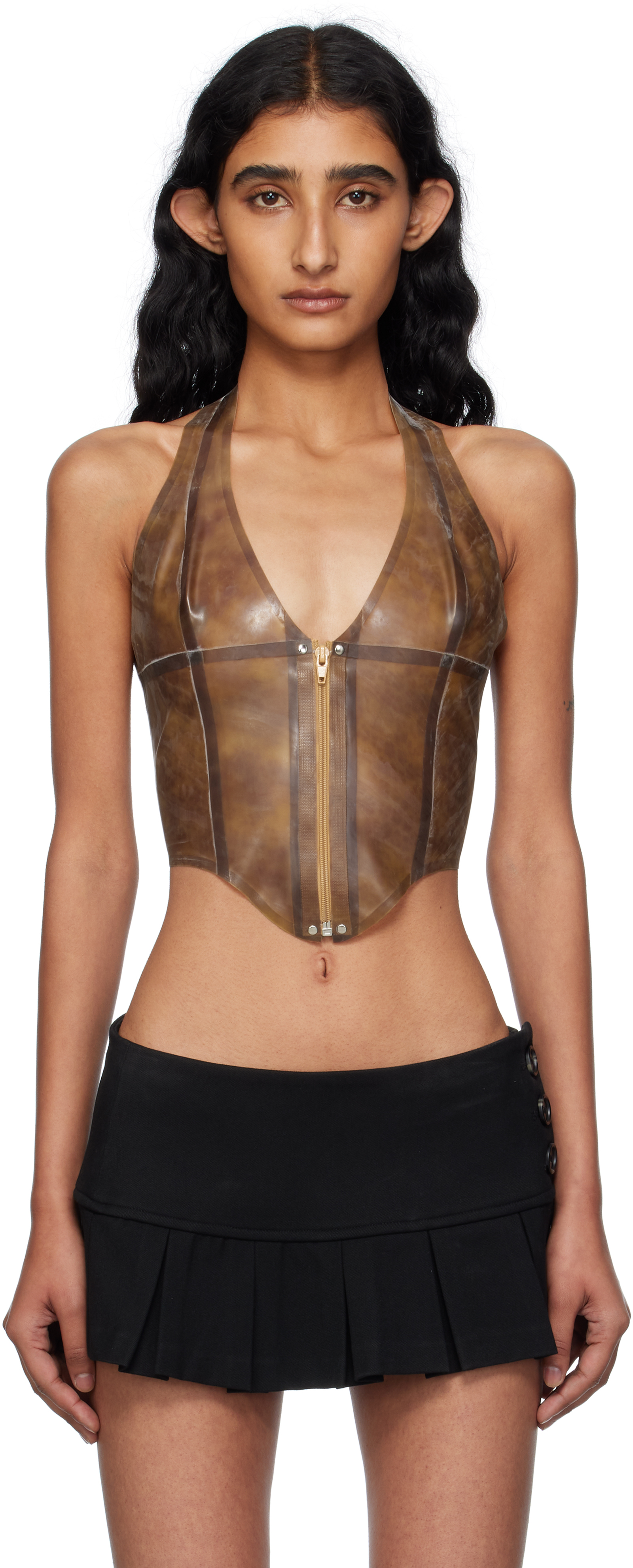 Brown Mara Latex Top