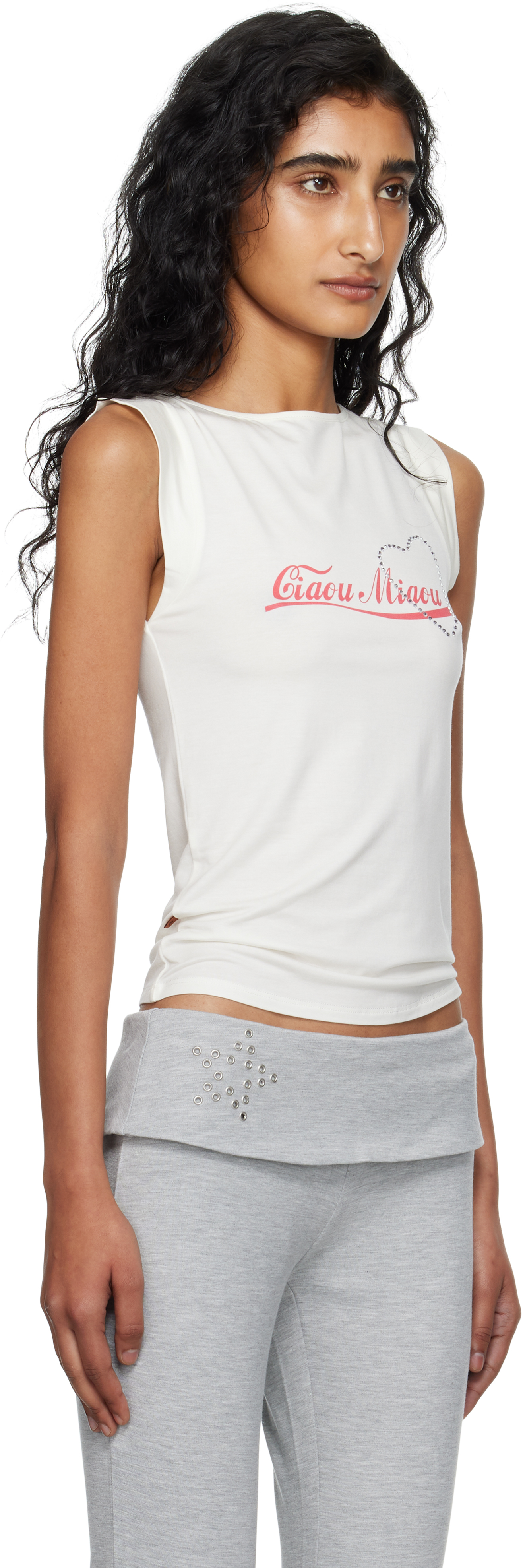 Miaou Off-white Lucia Tank Top In White