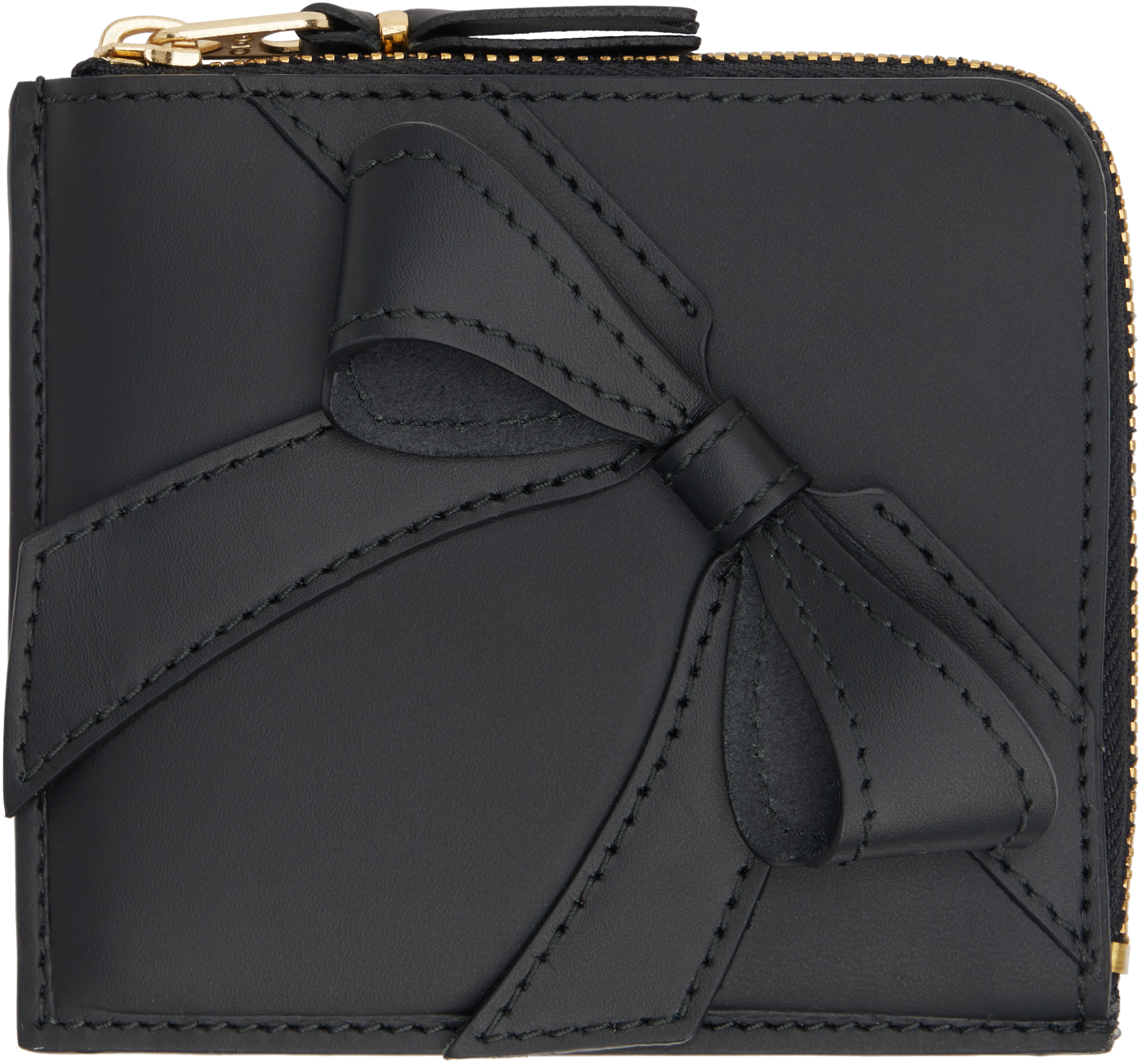 Black Big Bow Wallet by COMME des GARÇONS WALLETS on Sale