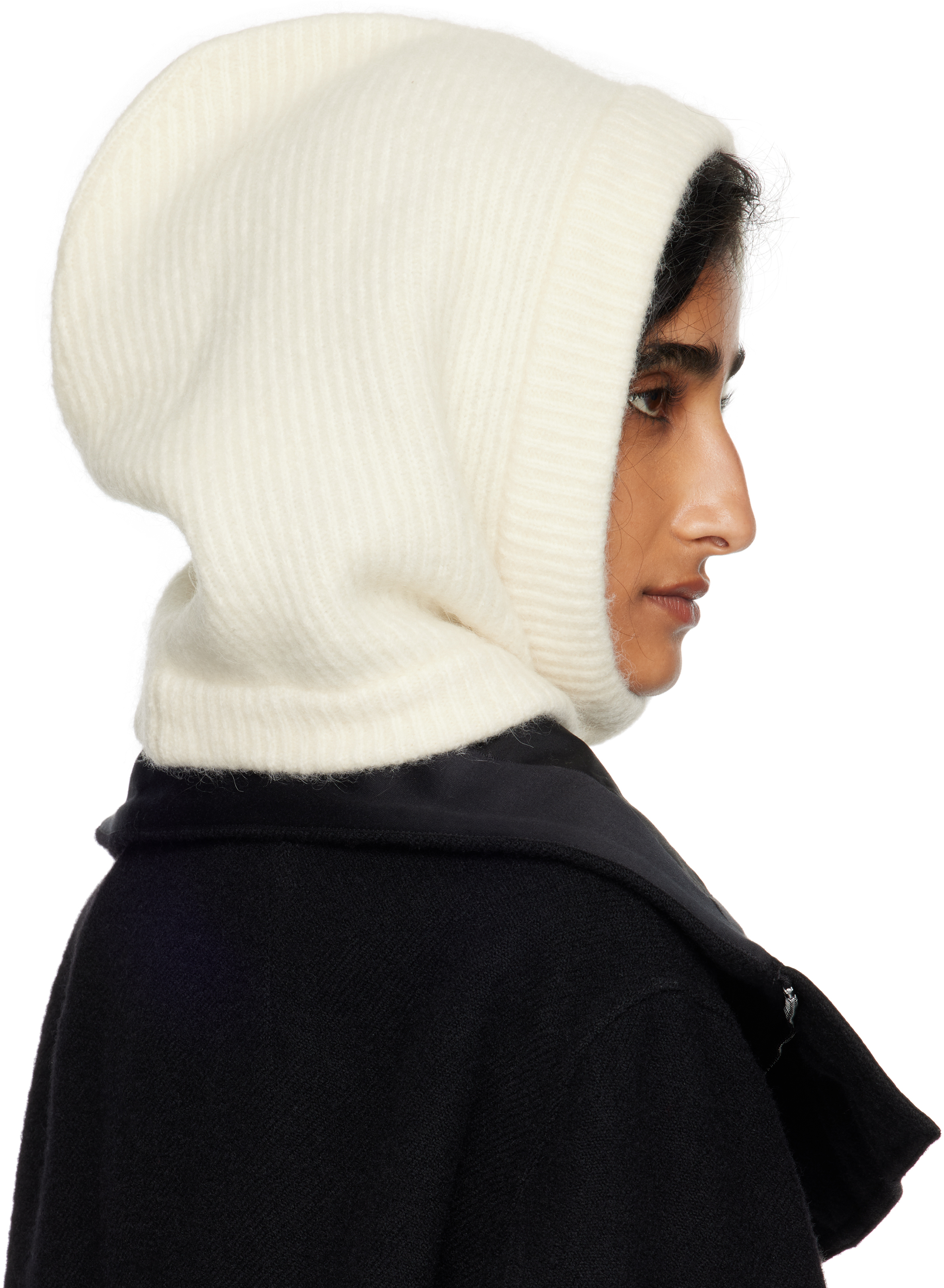 Rick Owens Off-white Concordians Alpaca Knit Hood In Neutral