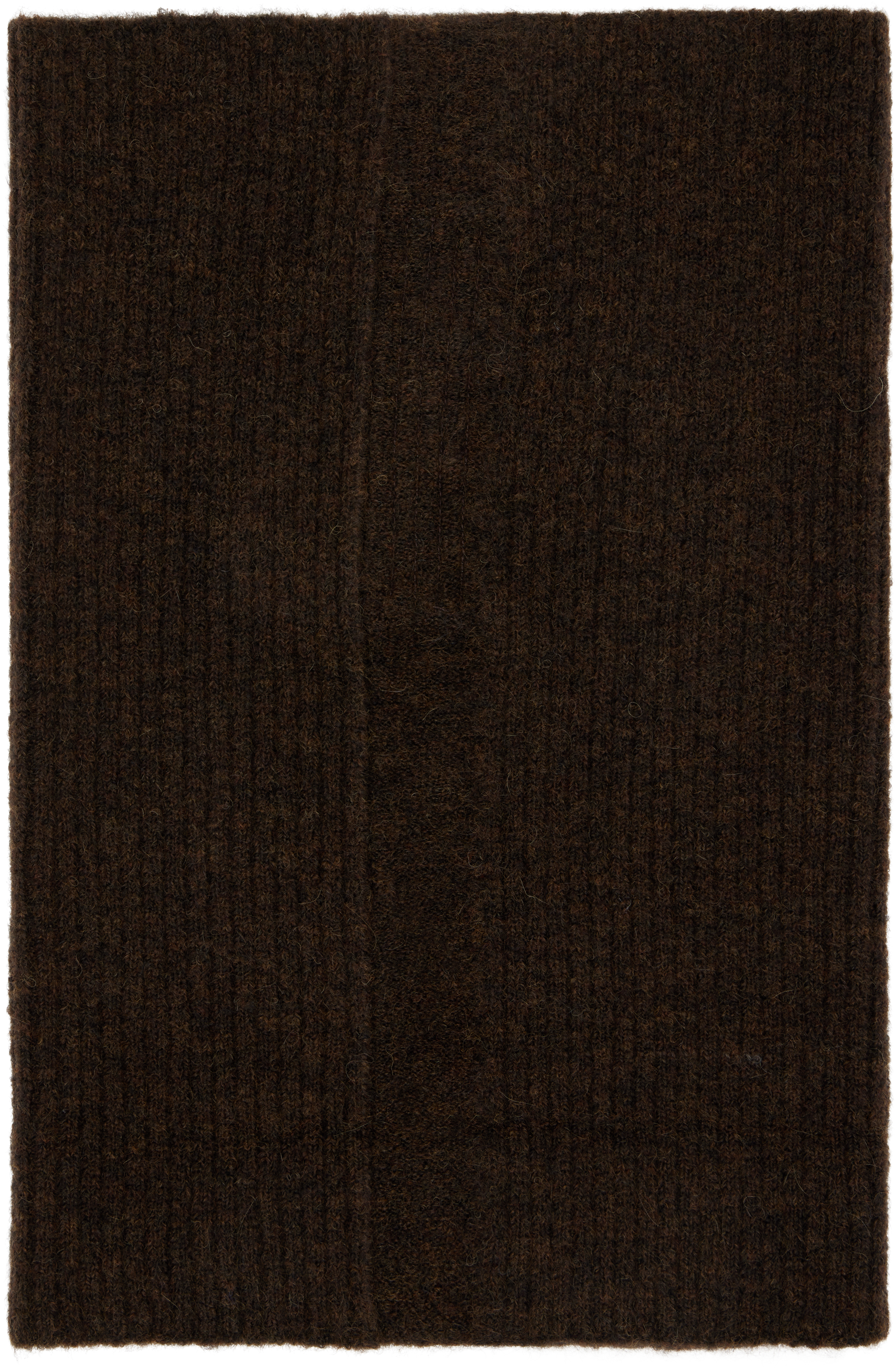 Rick Owens Brown Concordians Tube Scarf In Brown