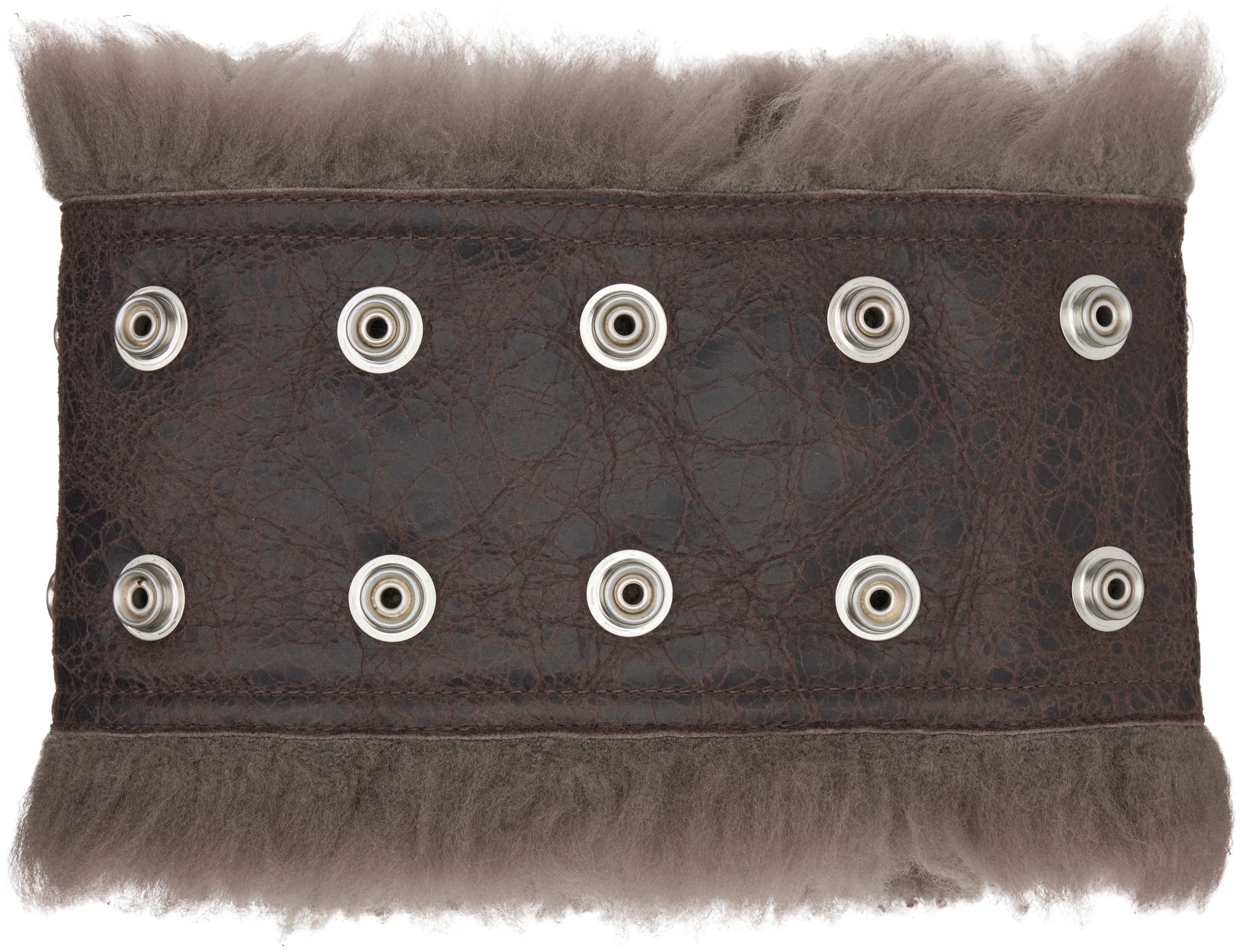 Rick Owens Gray Concordians Strobe Neck Band In Brown