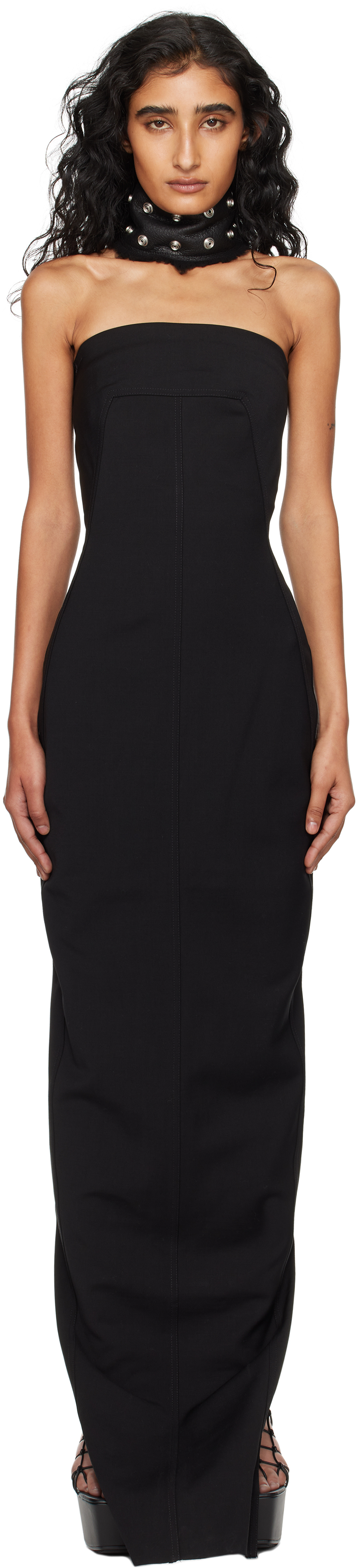 【Rick Owens】 Taco maxiガウン Black Porterville Taco Maxi Dress by Rick Owens on Sale