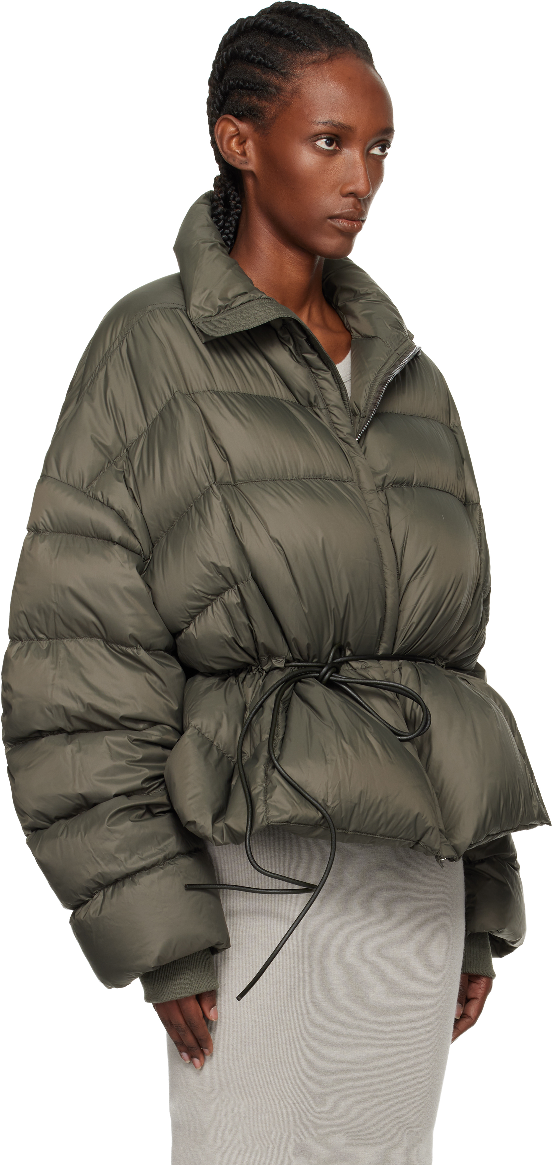 Rick Owens Khaki Concordians Sail Down Jacket In Green