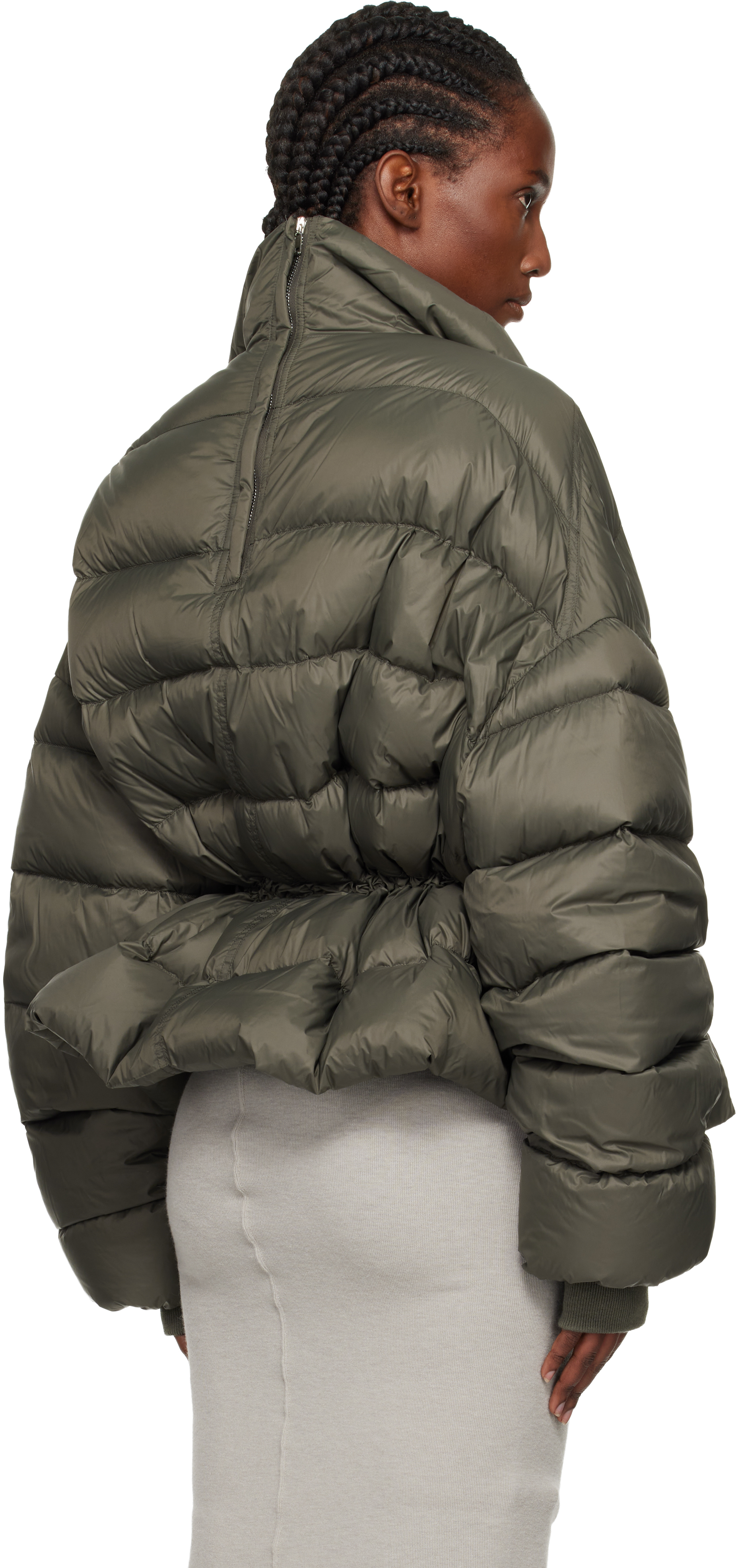 Rick Owens Khaki Concordians Sail Down Jacket In Green