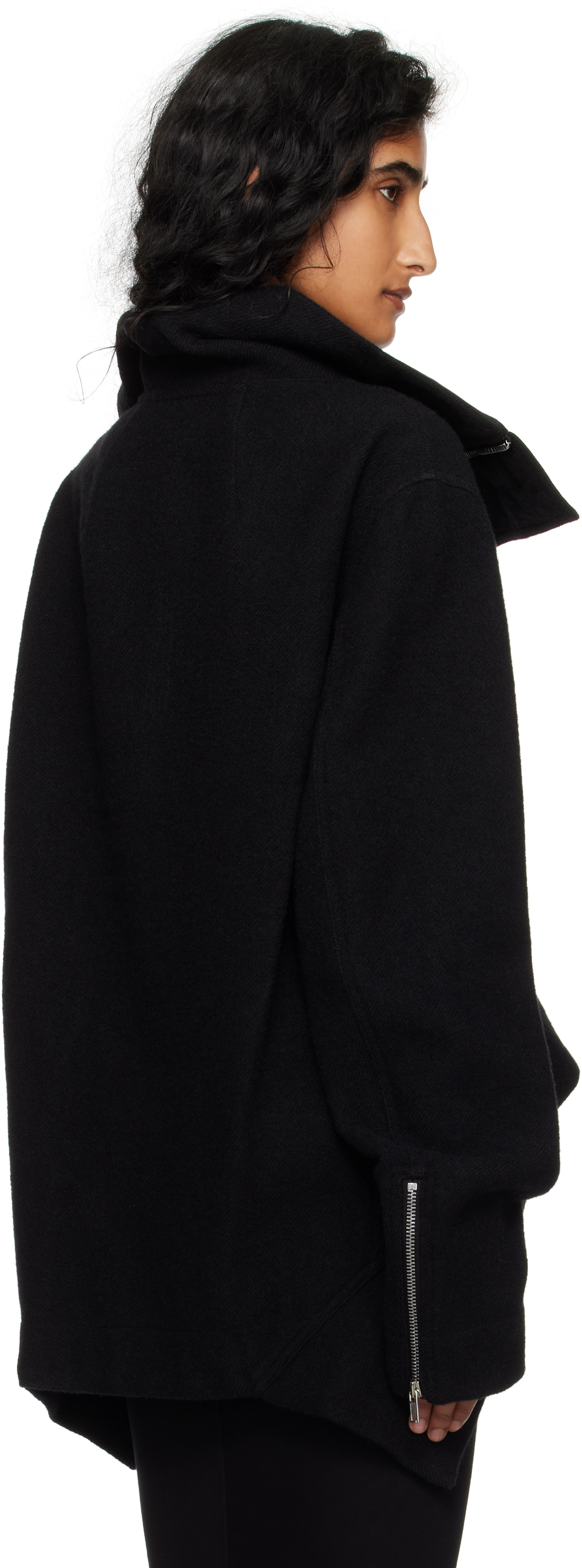 Rick Owens Black Concordians Exploder Jacket In Black