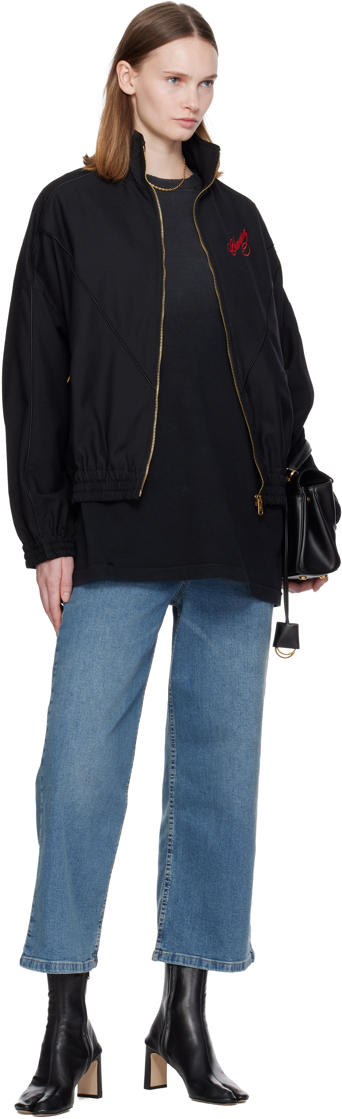 Willy Chavarria Black Ruff Rider Track Jacket In Black