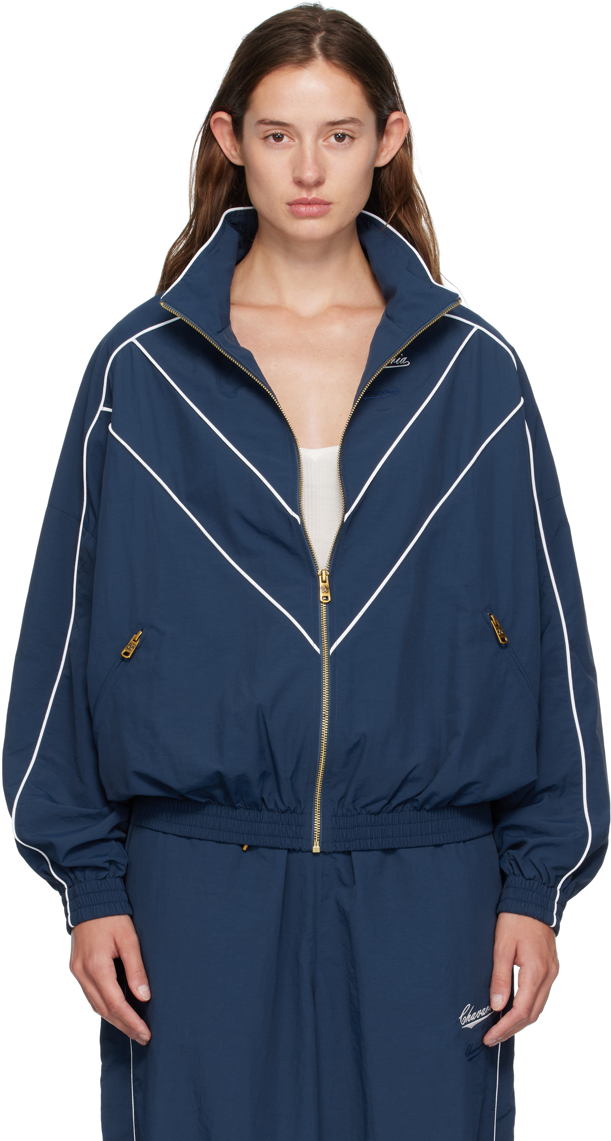WILLY CHAVARRIA: Blue Bad Boy Track Jacket | SSENSE