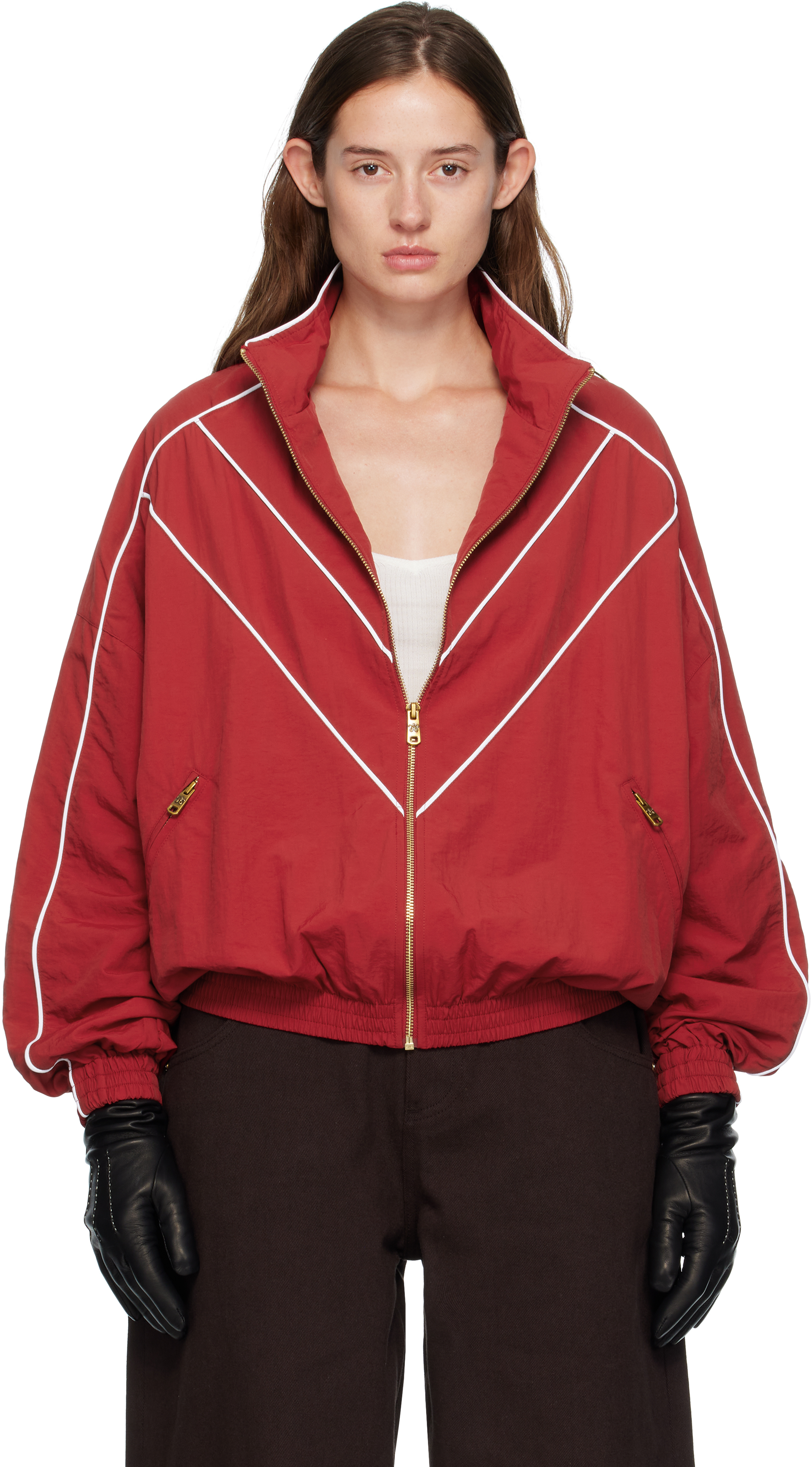 Willy Chavarria Red Bad Boy Track Jacket In Red