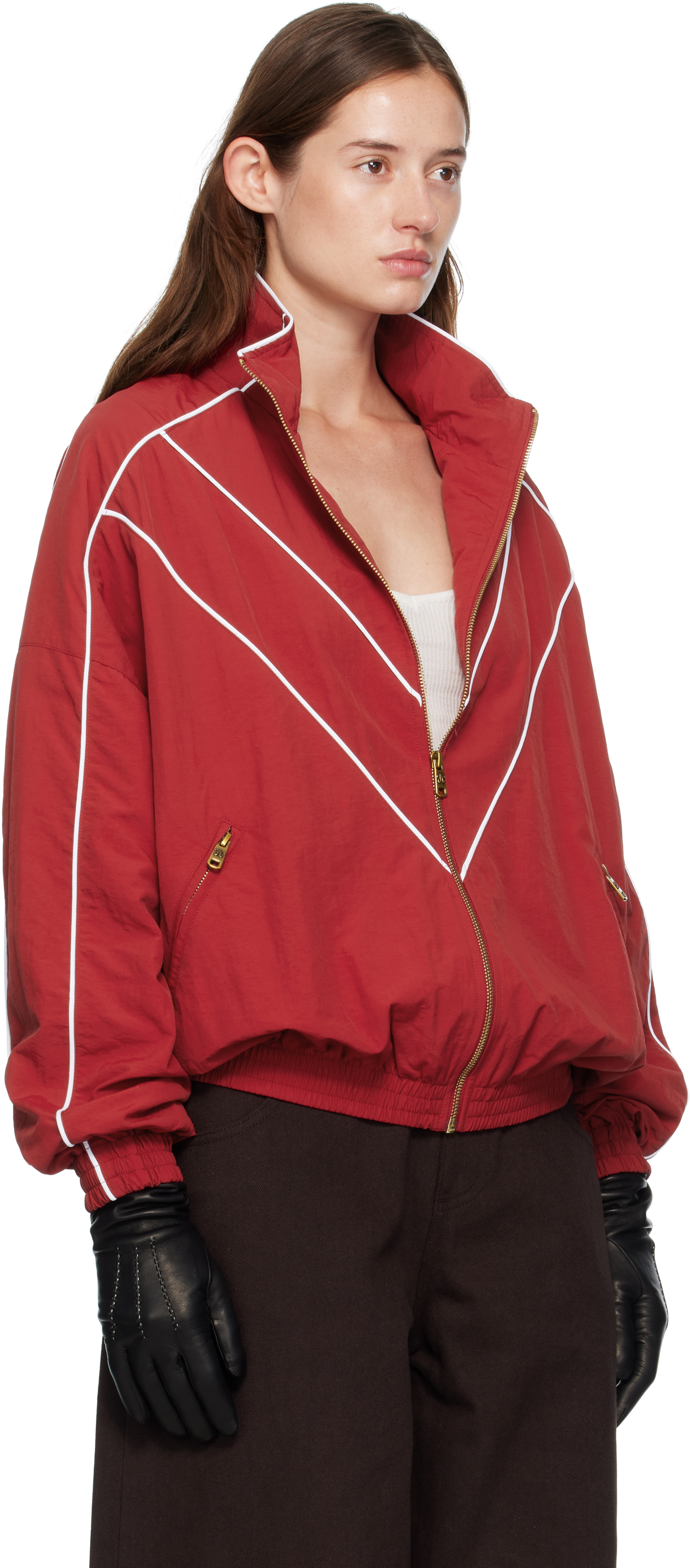 Willy Chavarria Red Bad Boy Track Jacket In Red