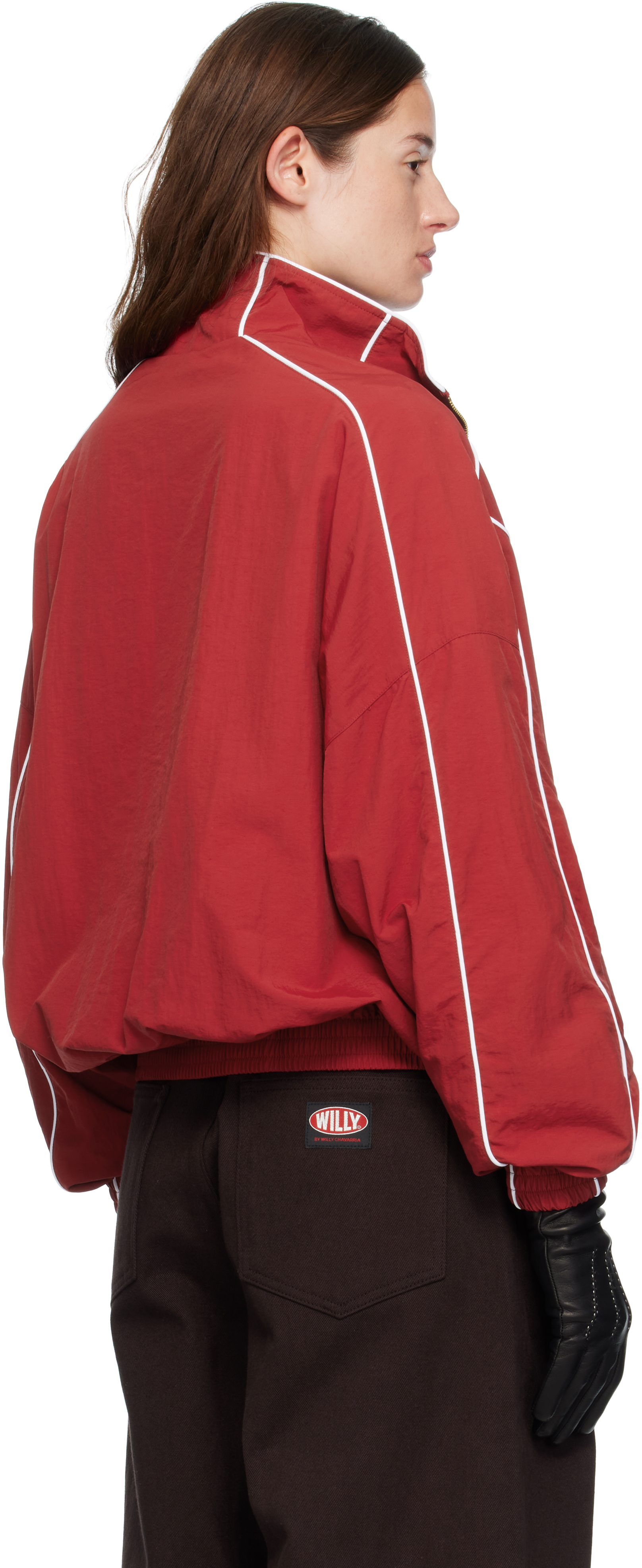 Willy Chavarria Red Bad Boy Track Jacket In Red