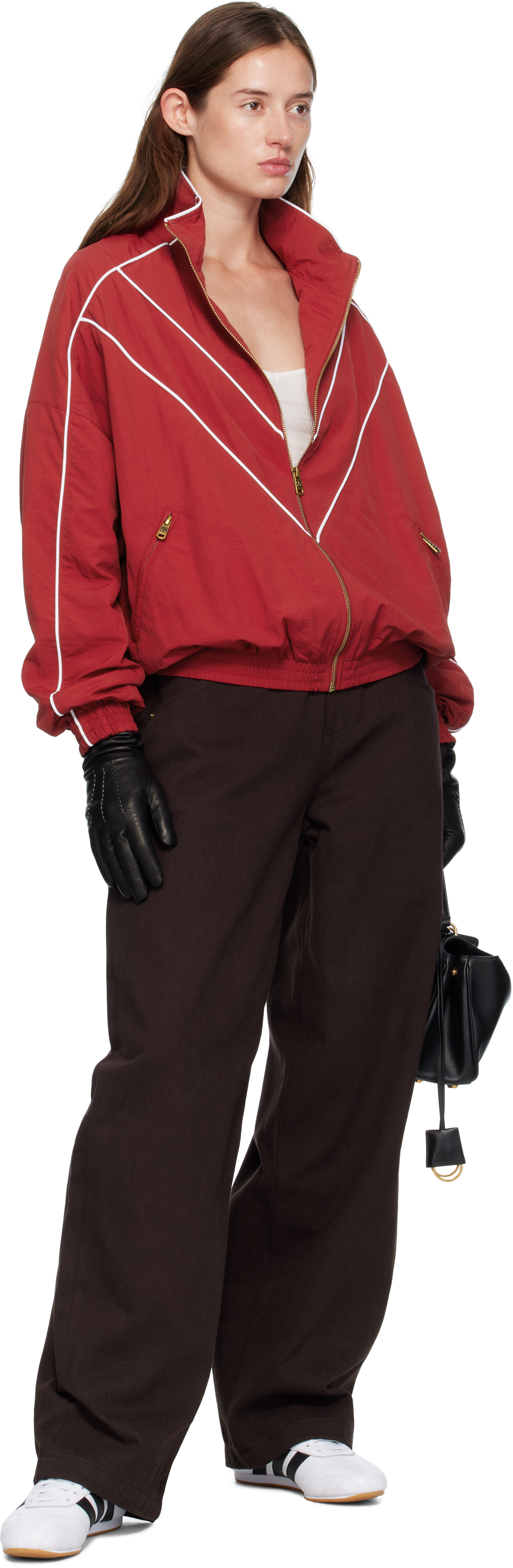 Willy Chavarria Red Bad Boy Track Jacket In Red