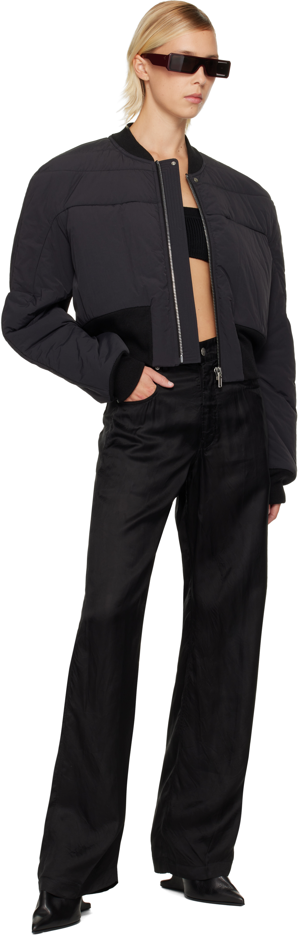 Rick Owens Black Concordians Geth Trousers In Black