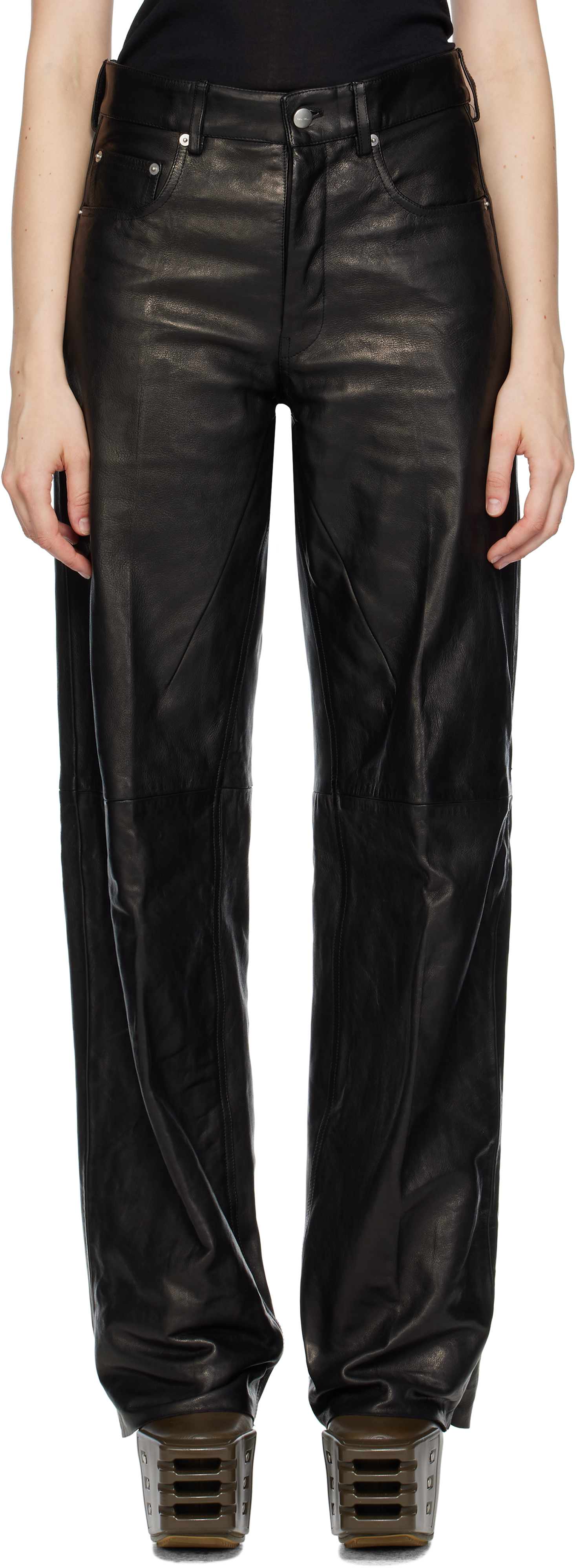 Black Concordians Geth Leather Pants