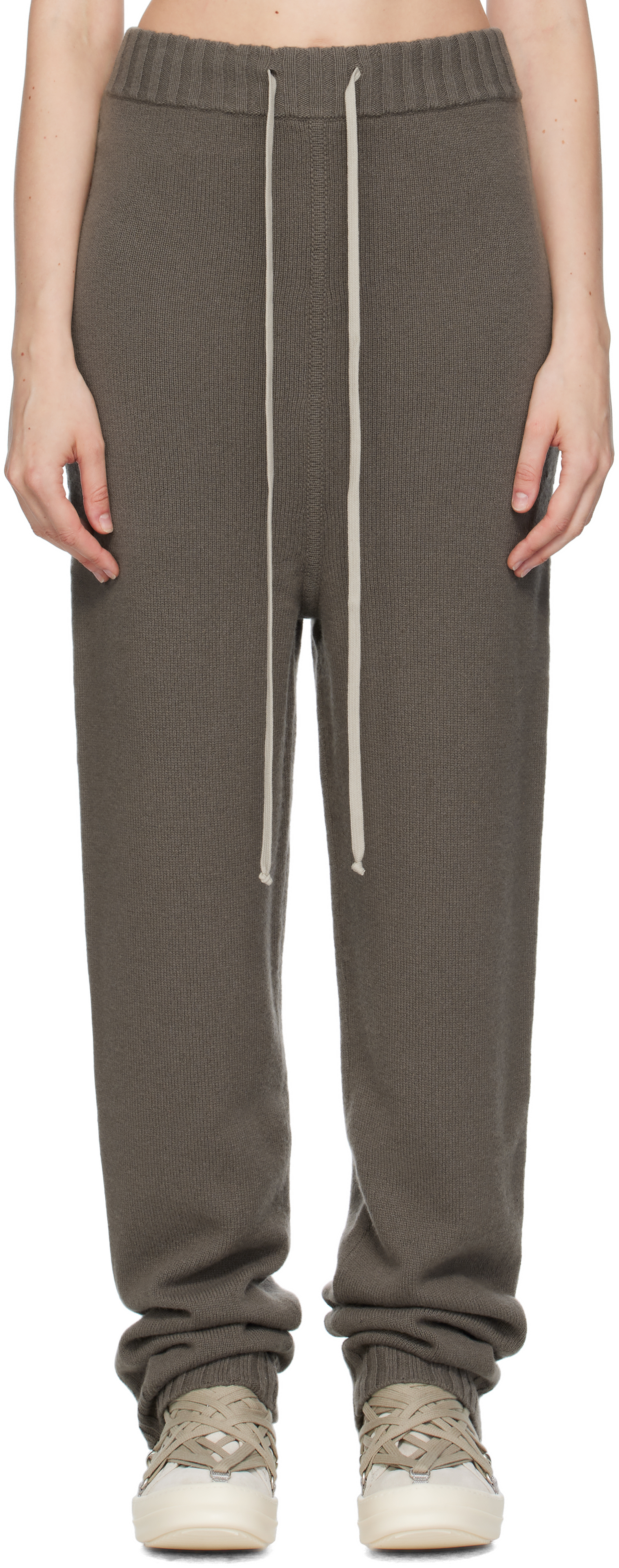 Gray Concordians Rasato Cashmere Knit Lounge Pants