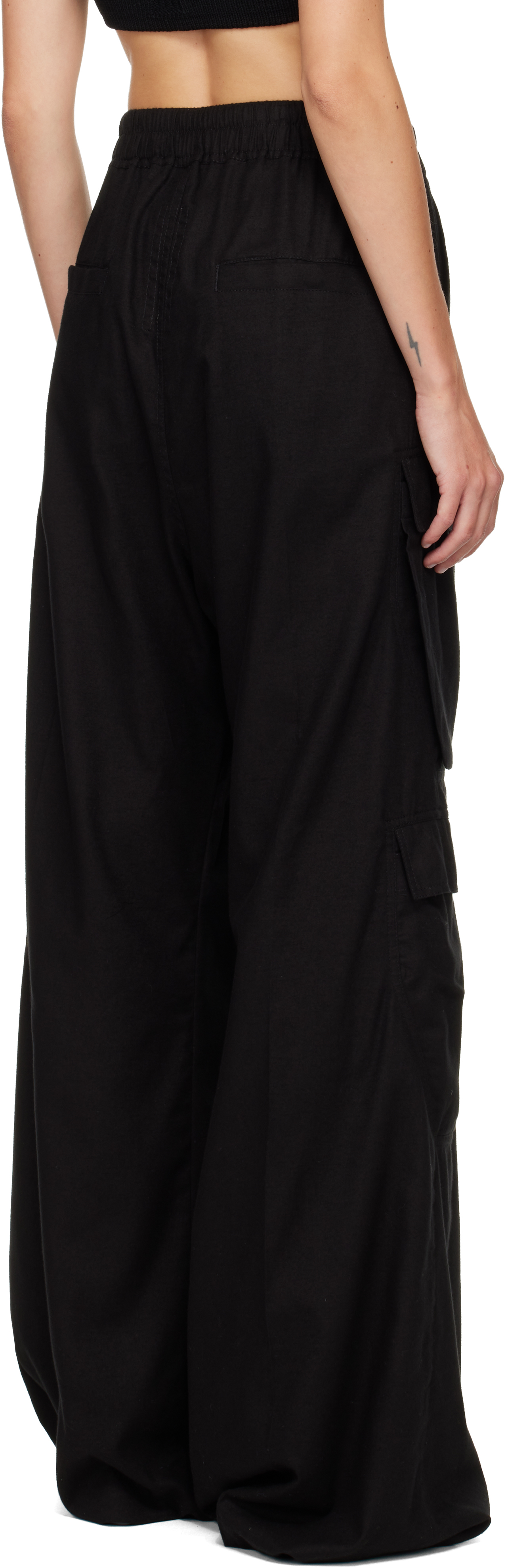 Rick Owens Wide-leg Trousers With Flap Pockets In Black
