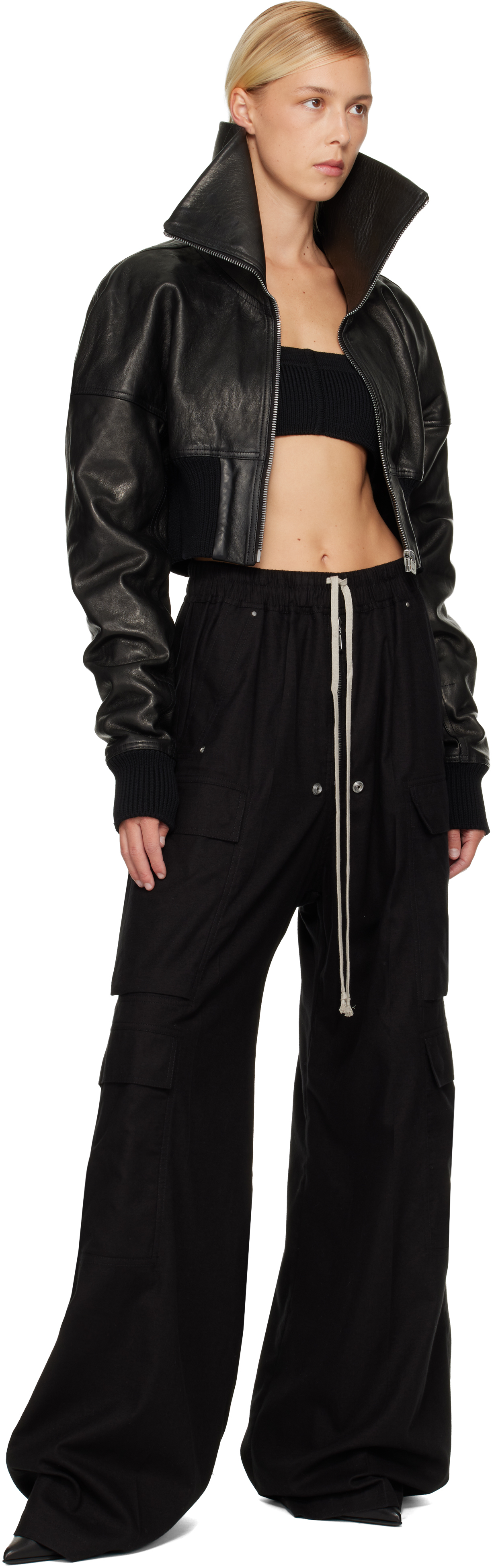 Rick Owens Wide-leg Trousers With Flap Pockets In Black