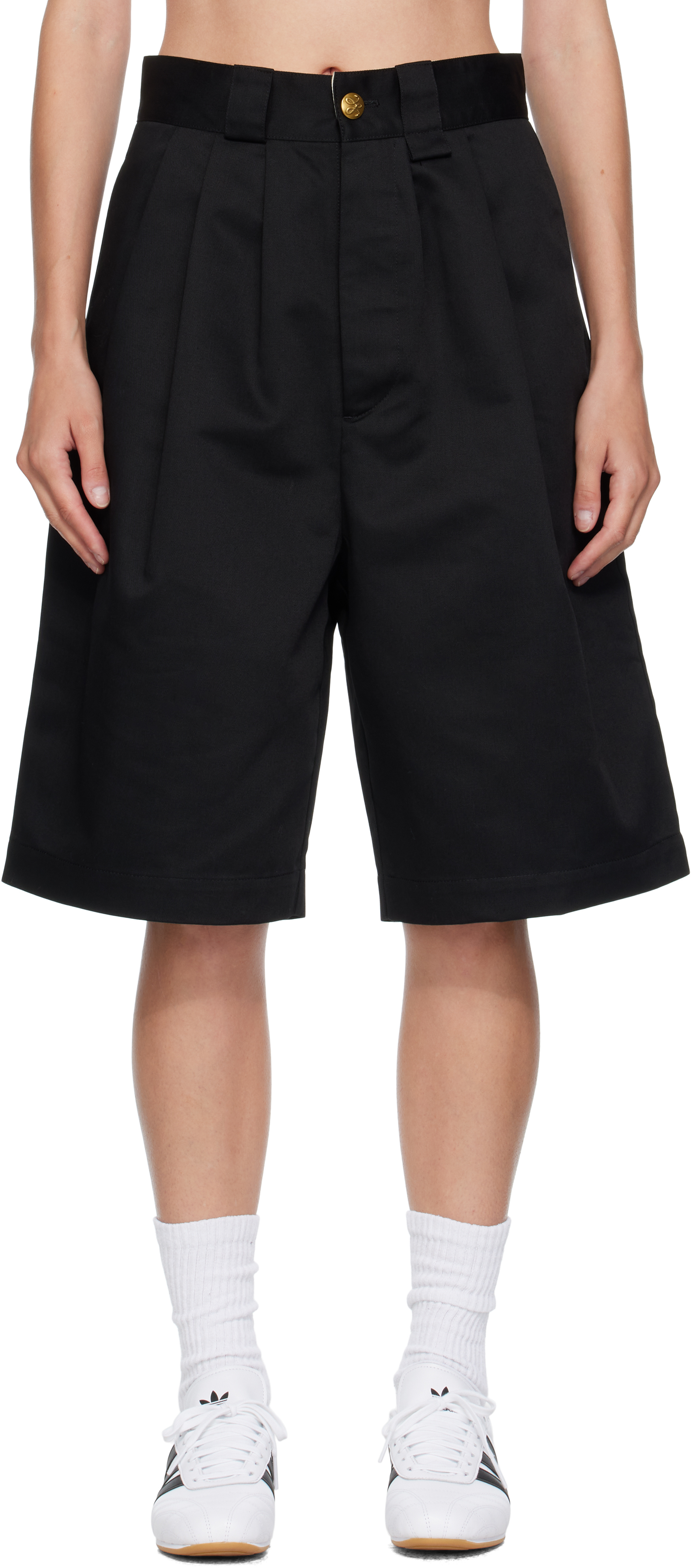 Black Borracho Shorts by WILLY CHAVARRIA on Sale