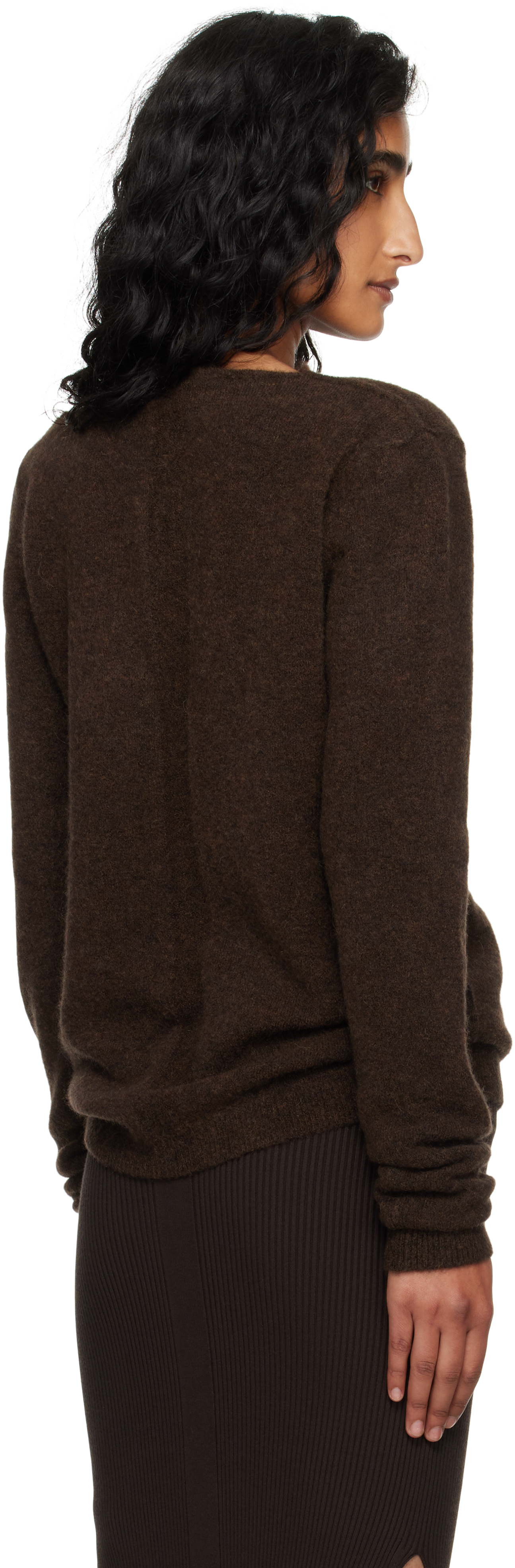 Rick Owens Brown Concordians Ls Sweater