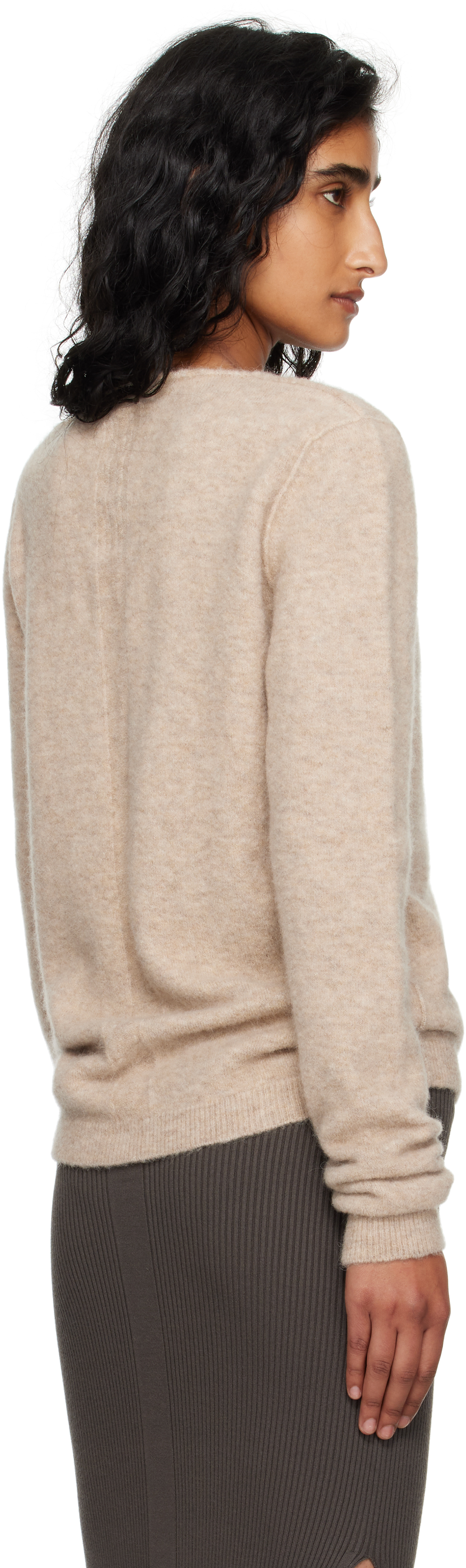 Rick Owens Gray Concordians Ls Sweater