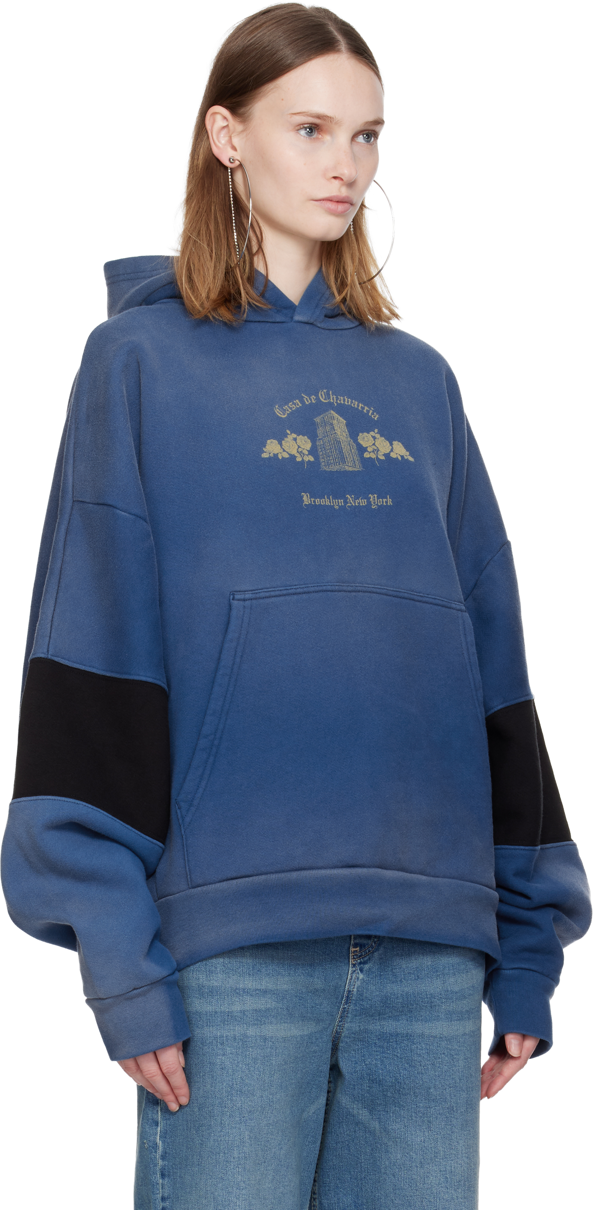 Willy Chavarria Blue 'casa De Chavarria' Hoodie In Blue