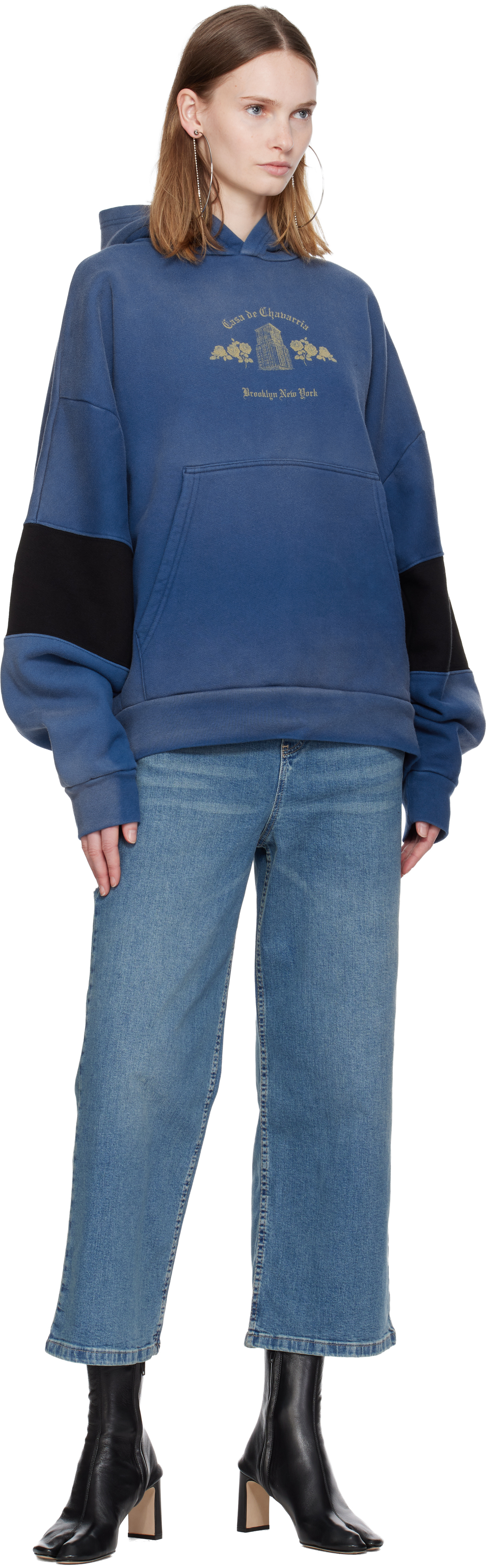 Willy Chavarria Blue 'casa De Chavarria' Hoodie In Blue