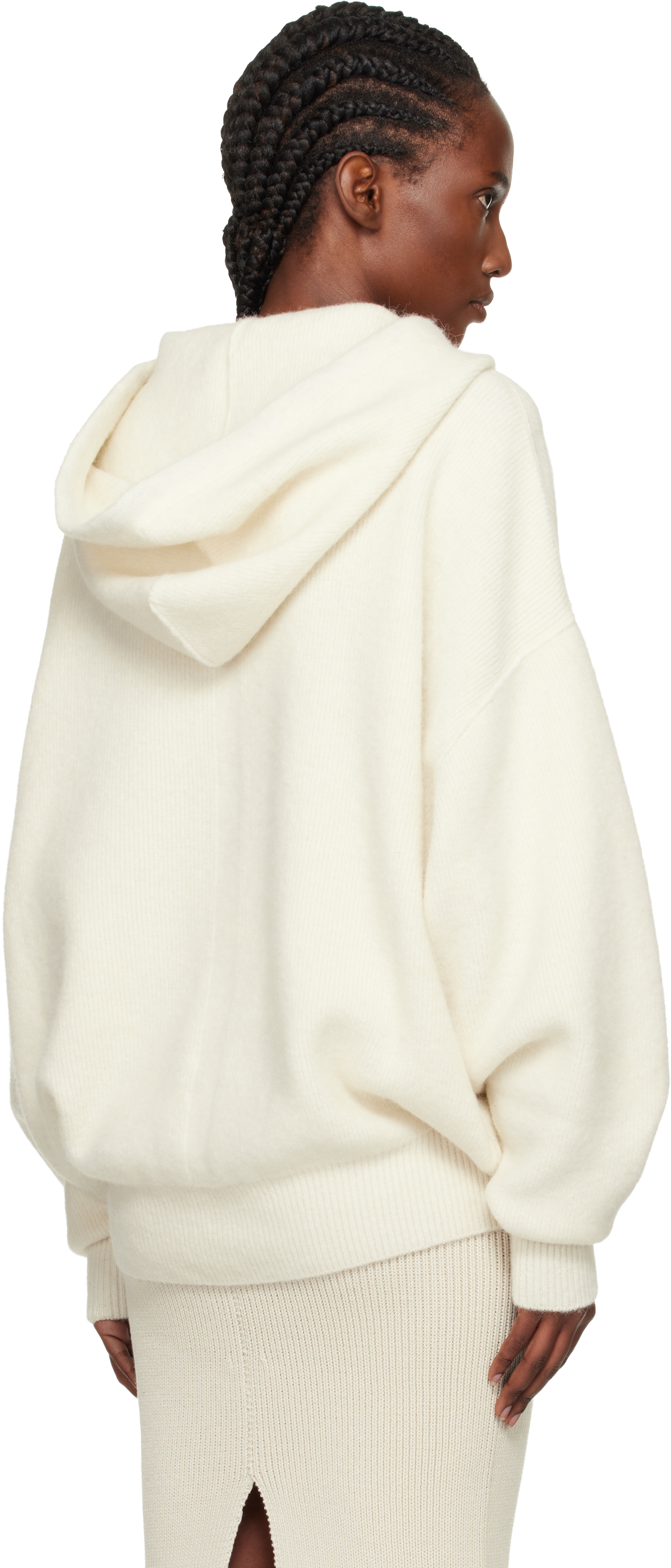 Rick Owens Off-white Concordians Hun Hoodie In White