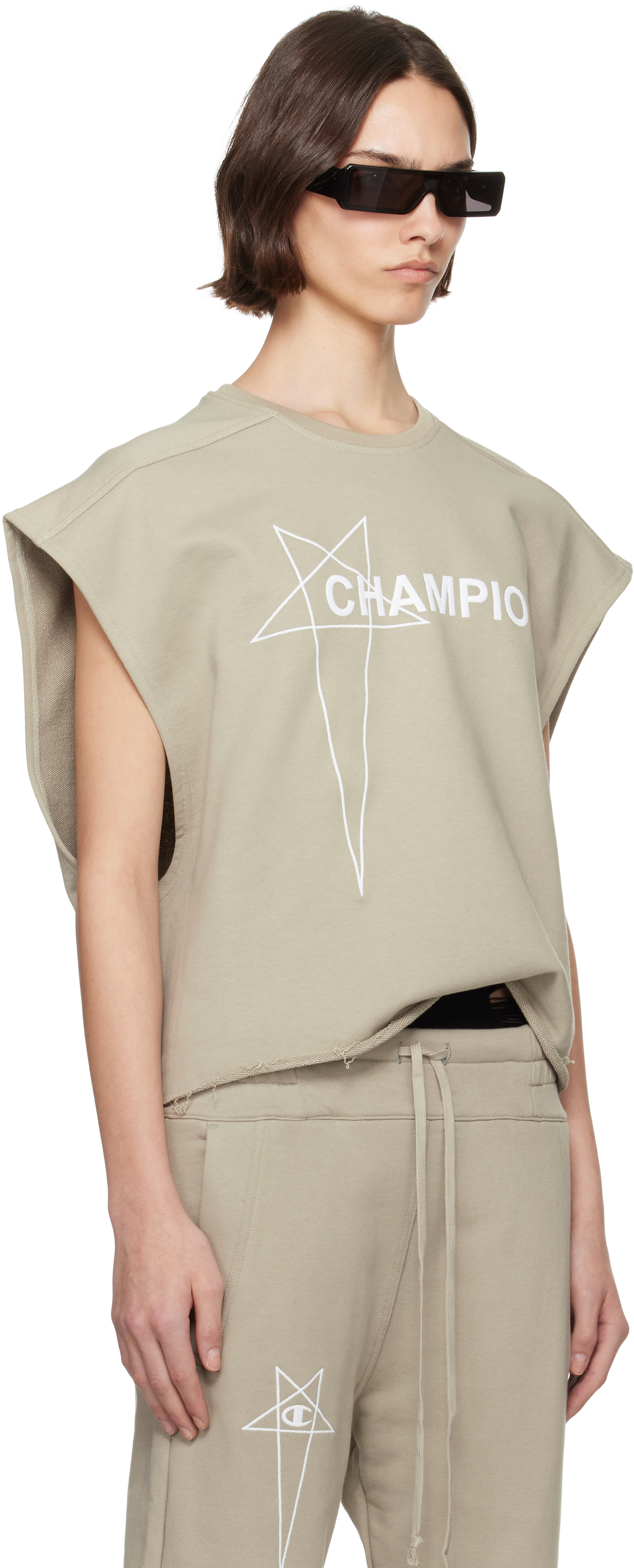 Rick Owens Off-white Champion Edition Micro Tatlin Tank Top